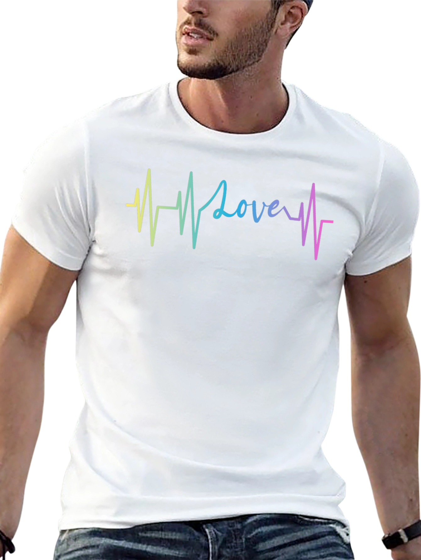 Love Heartbeat Graphic Tee - Stylish Unisex T-Shirt