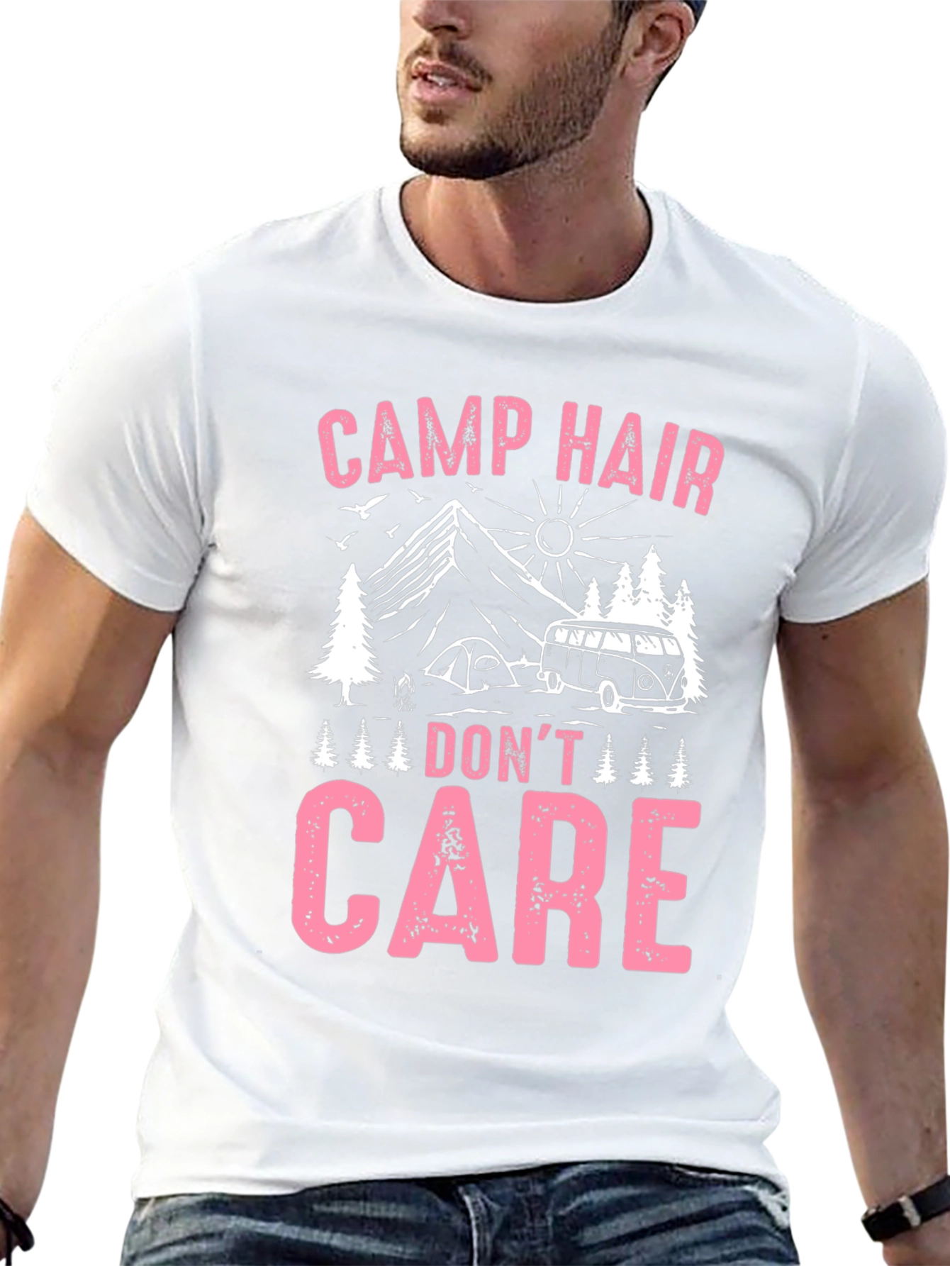 Camp Hair Dont Care Graphic Tee