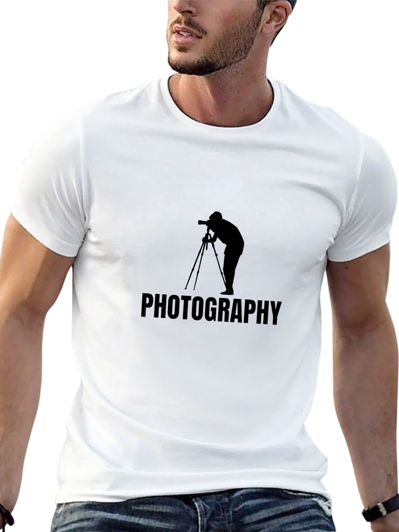 Photographer Graphic Tee - Classic Black Cotton