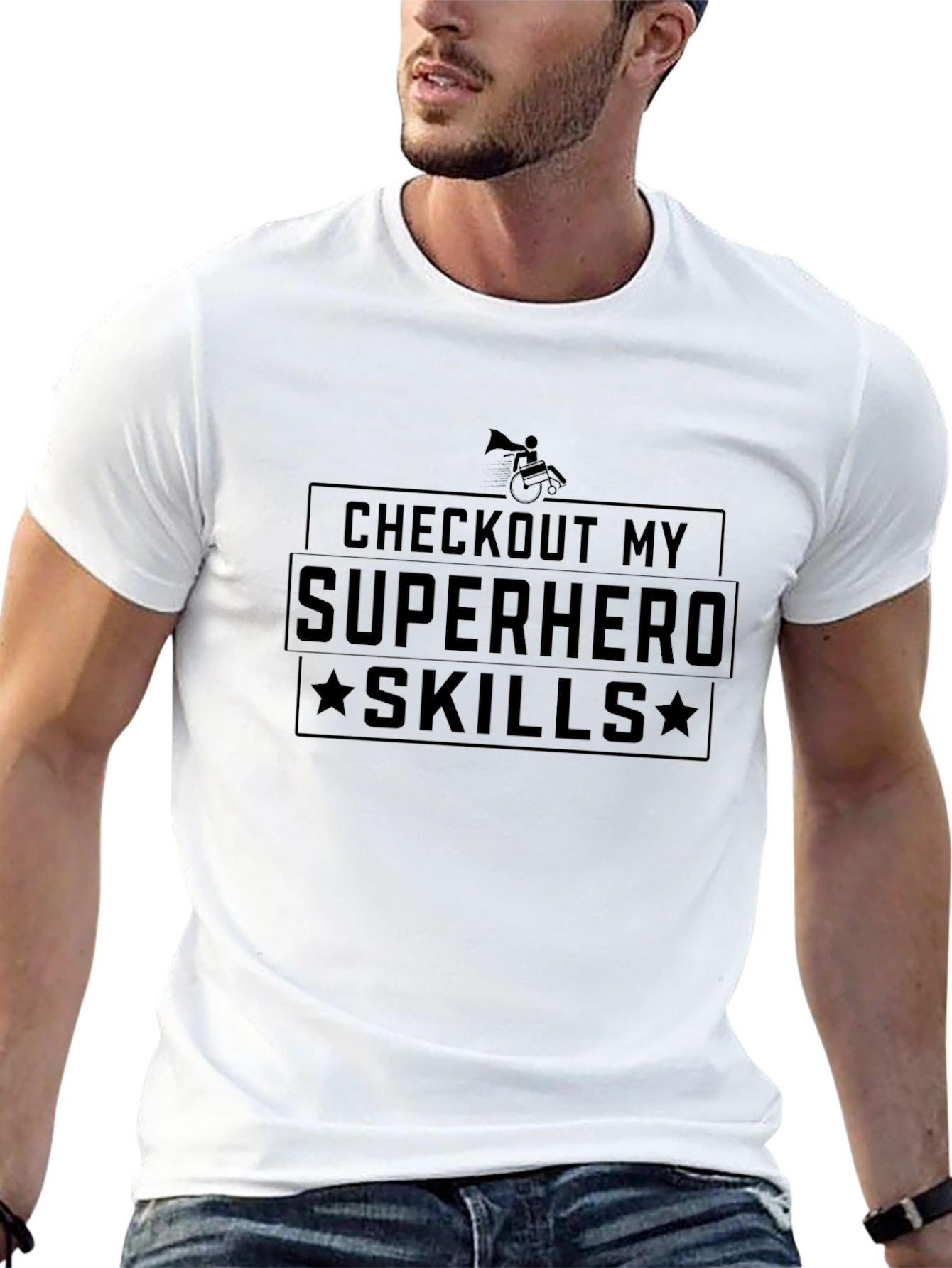 Superhero Skills Graphic Tee - Black