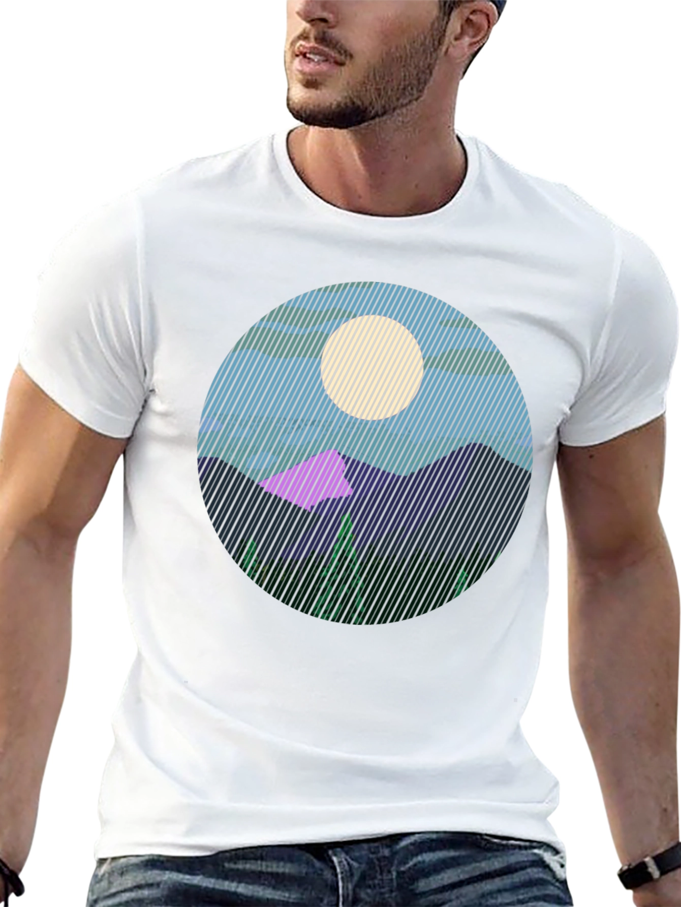 Mountainscape Graphic Tee - Black