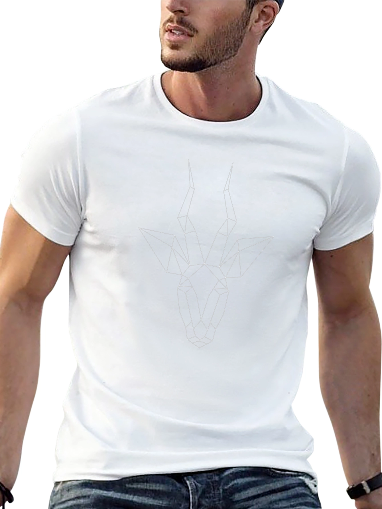 Geometric Gazelle Tee - Modern Art Shirt
