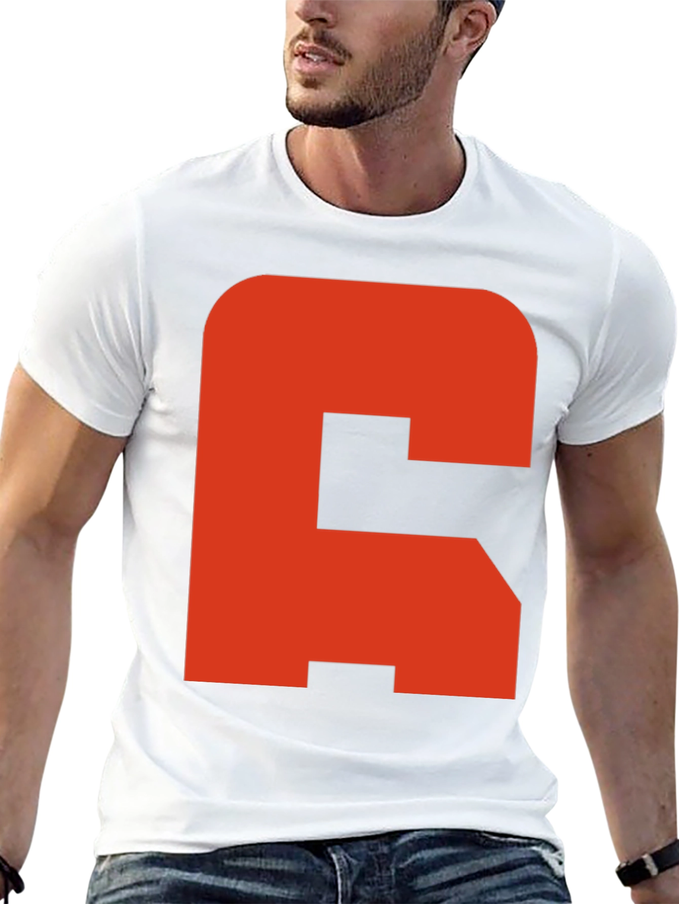 Bold Initial Tee - C Graphic Black T-Shirt