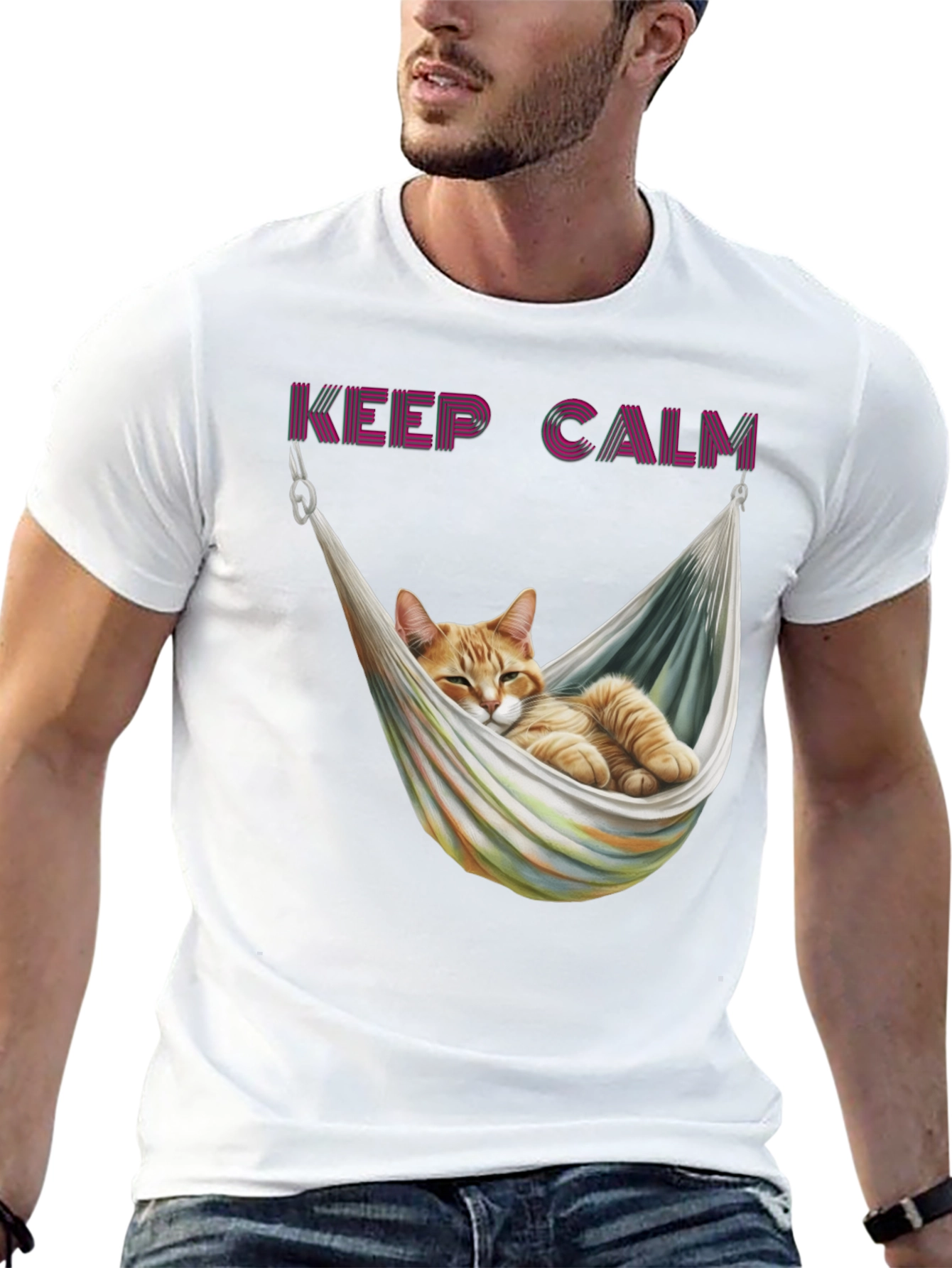 Keep Calm Cat Hammock T-Shirt