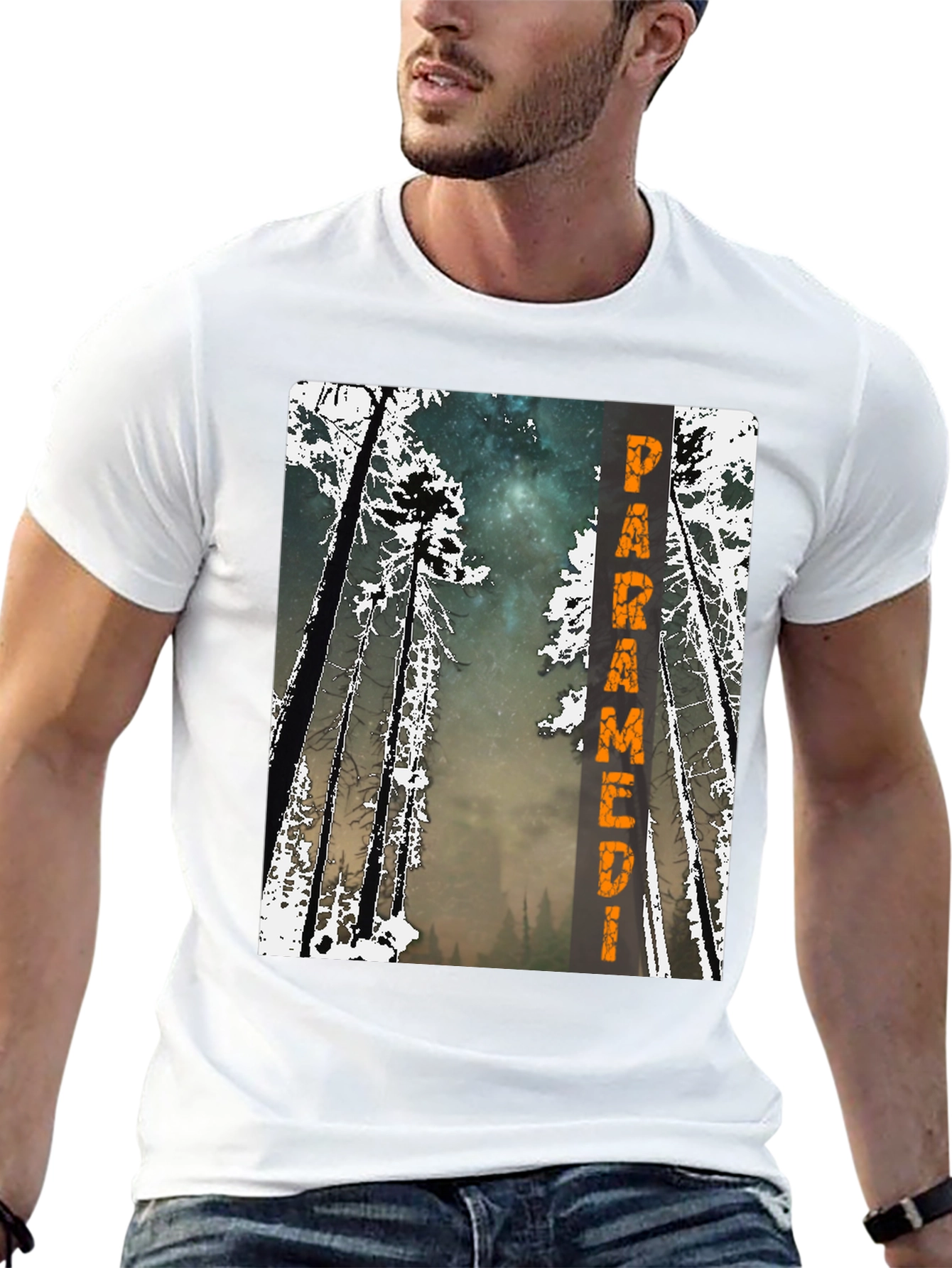 Paramedic Forest Graphic Tee - Black Cotton Shirt