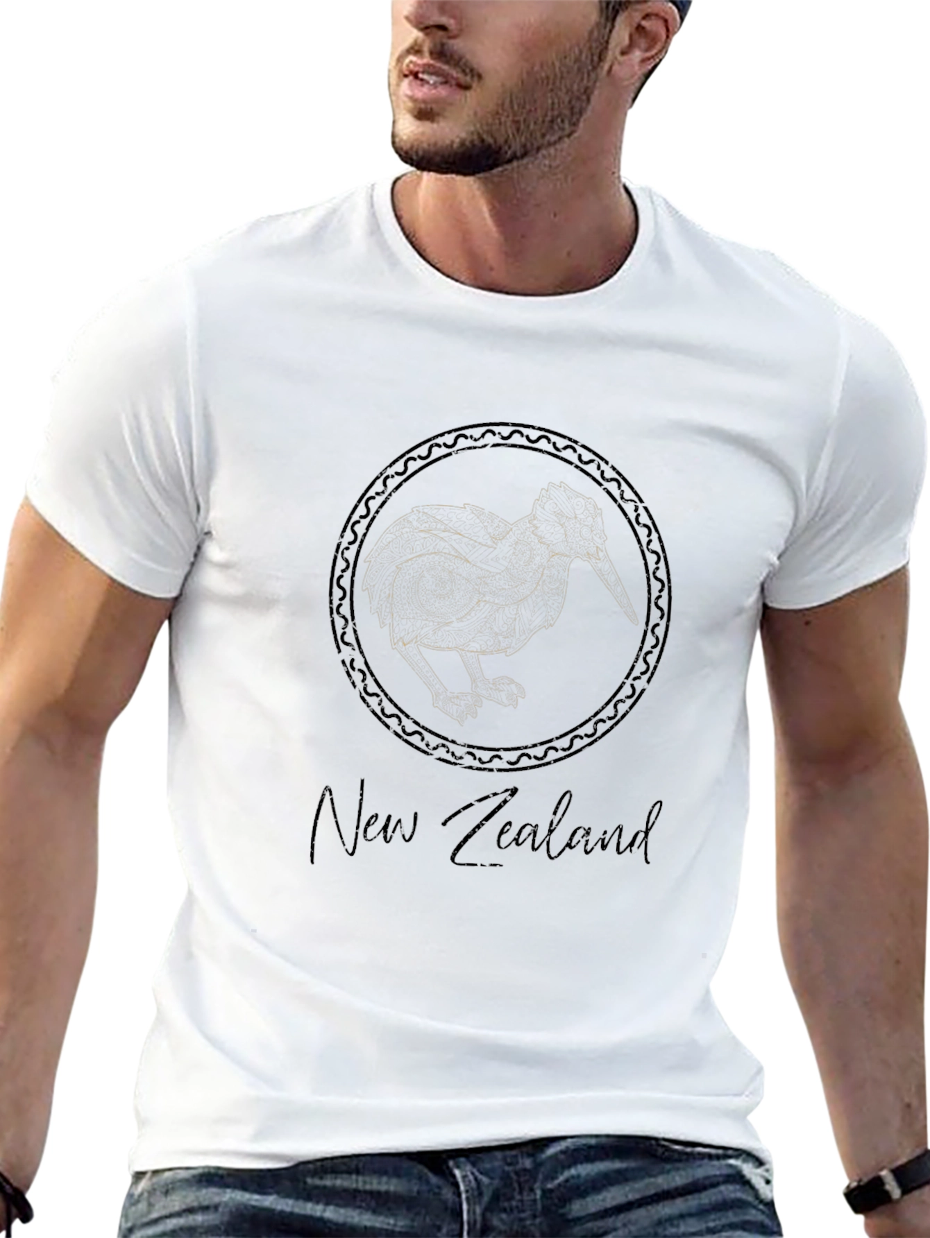 New Zealand Kiwi Bird Black T-Shirt