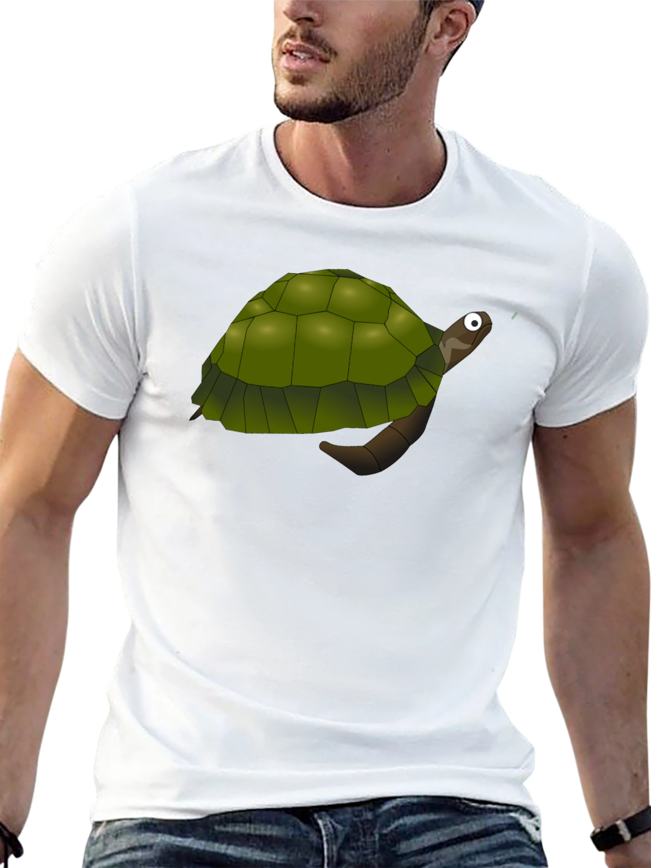 Turtle Graphic Tee - Black Cotton Comfort