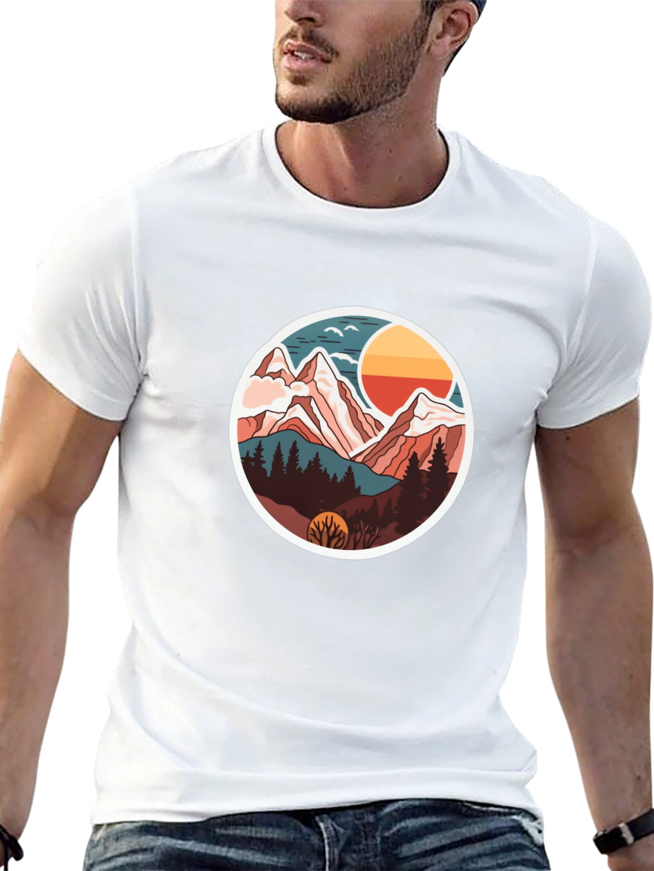 Mountain Adventure Graphic Tee - Soft Cotton Blend