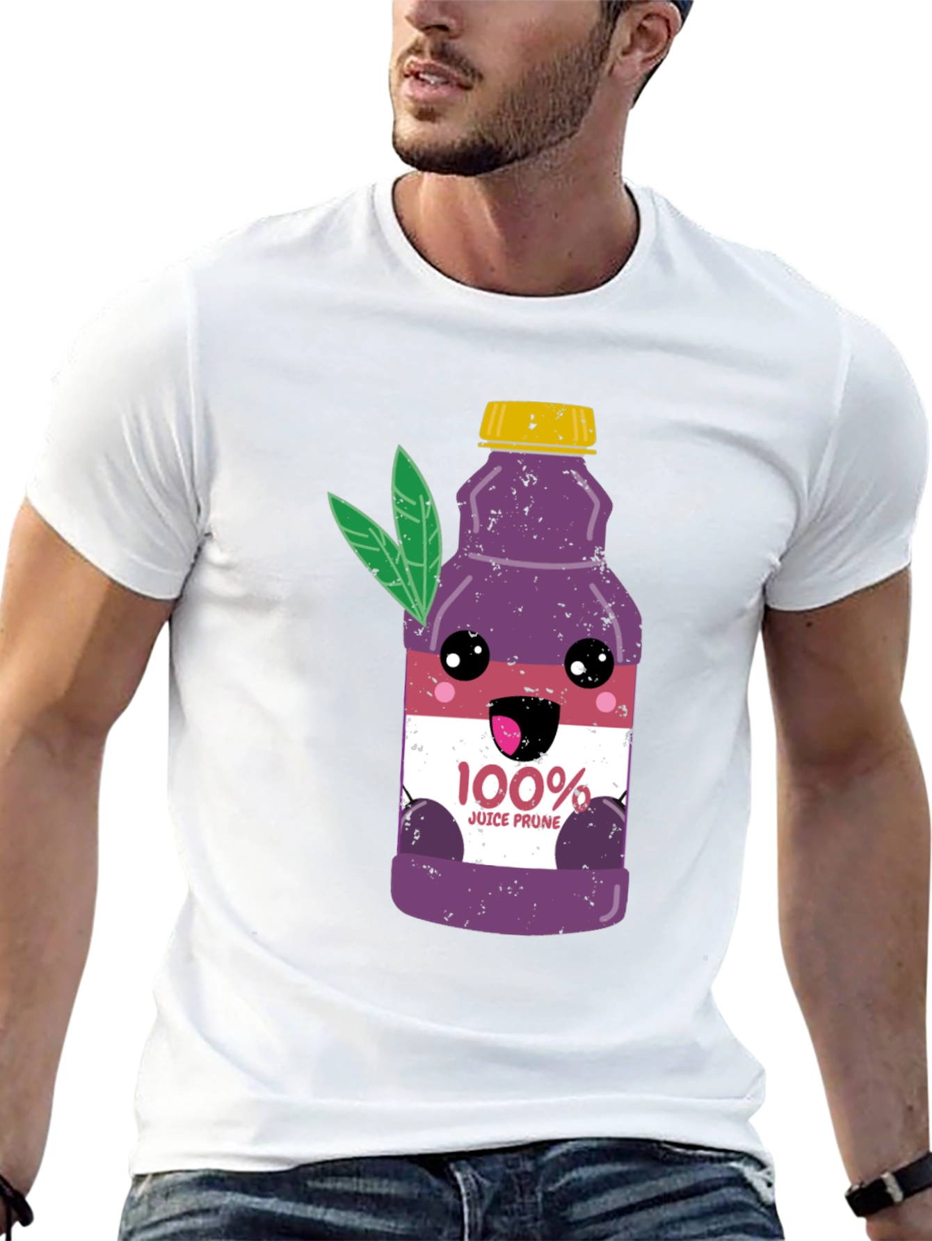 Prune Juice Graphic Tee - Funny Cartoon Shirt