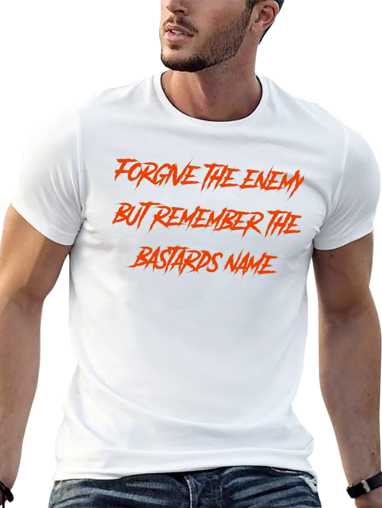 Forgive Enemy Remember Name Graphic T-Shirt