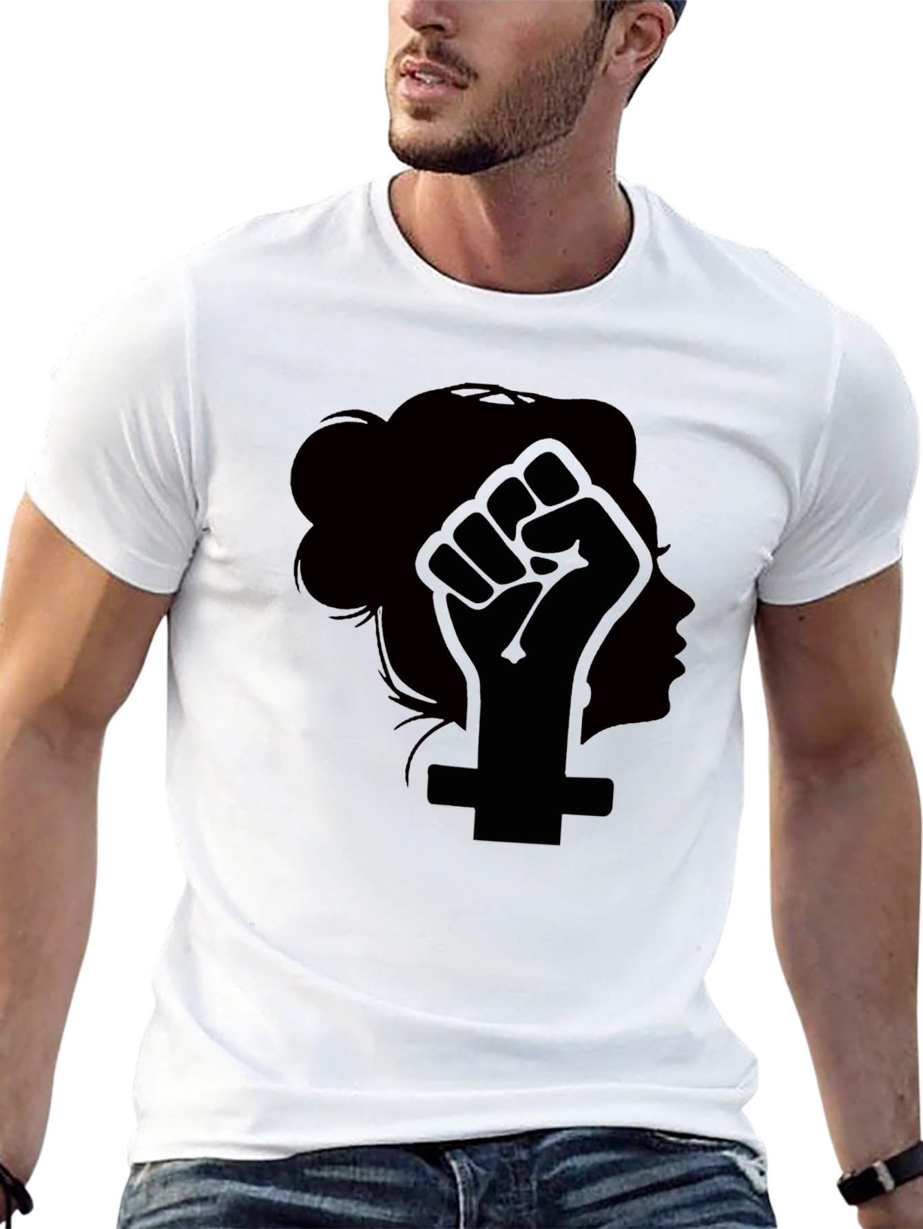 Feminist Fist T-Shirt - Womens Rights Black Tee