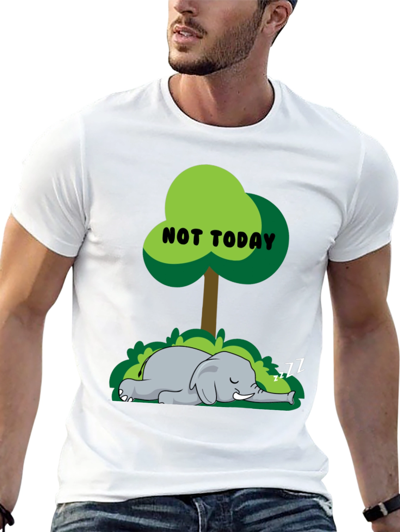 Funny Not Today Elephant T-Shirt