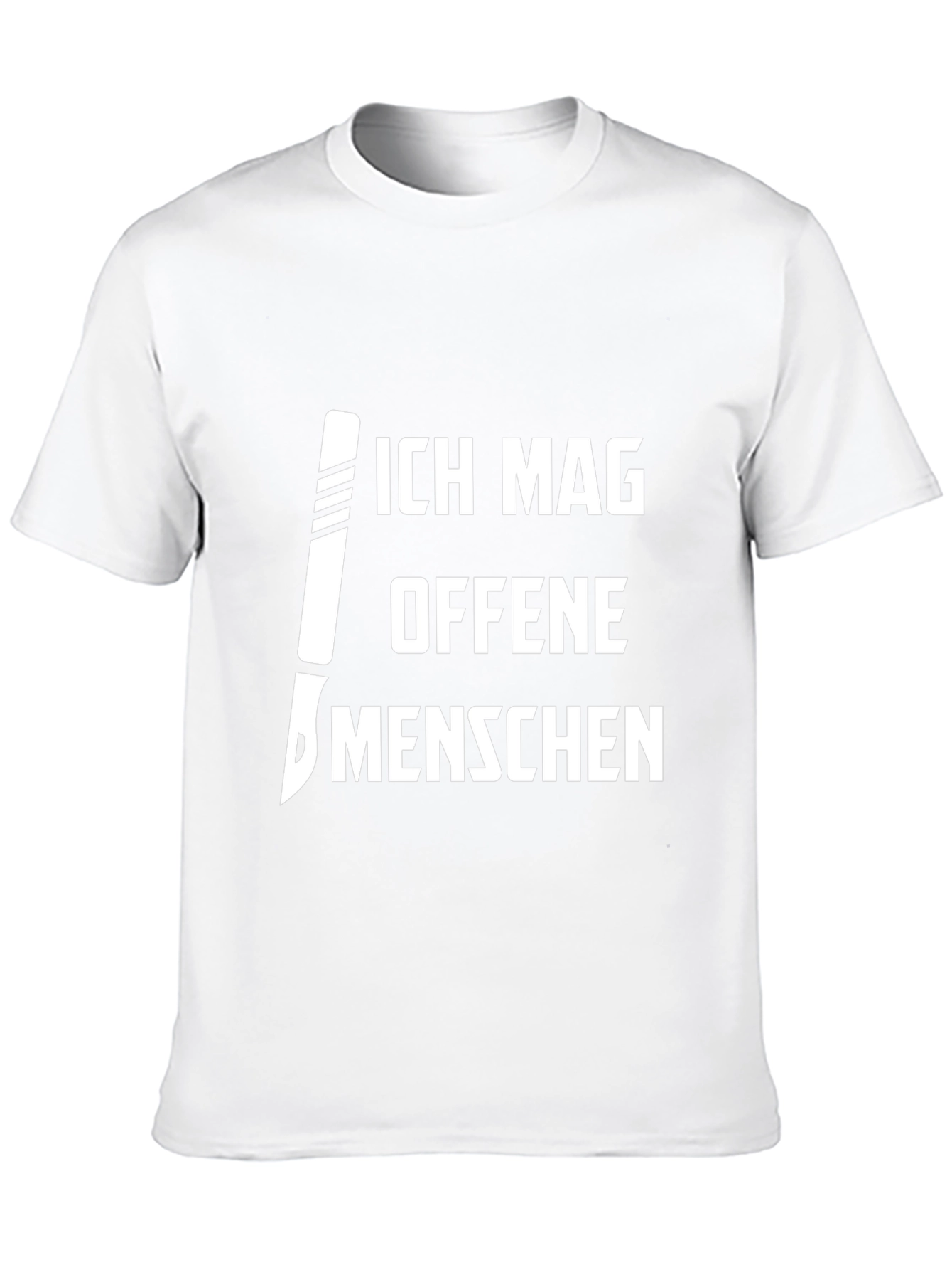 Ich Mag Offene Menschen T-Shirt - Knife Humor