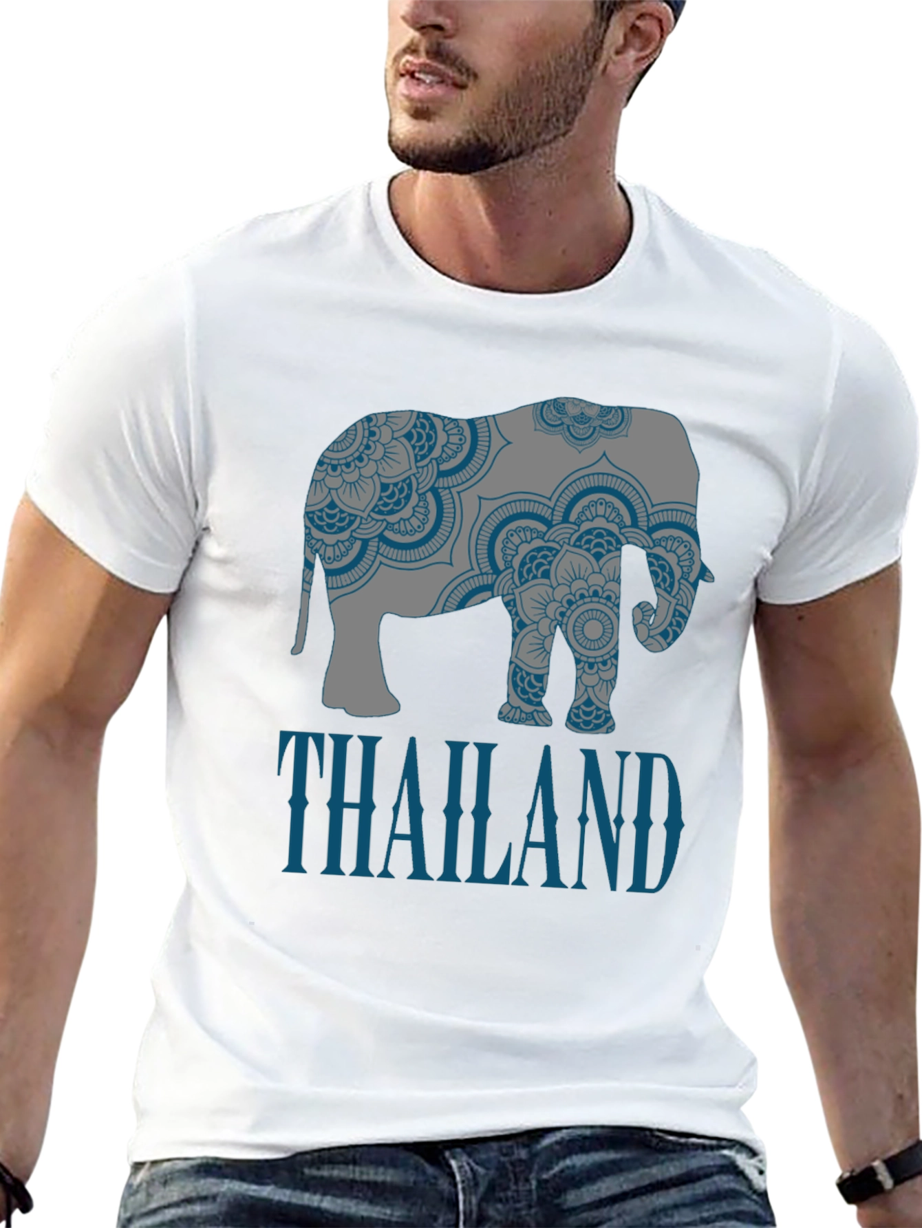 Thailand Elephant Graphic Tee - Casual Style