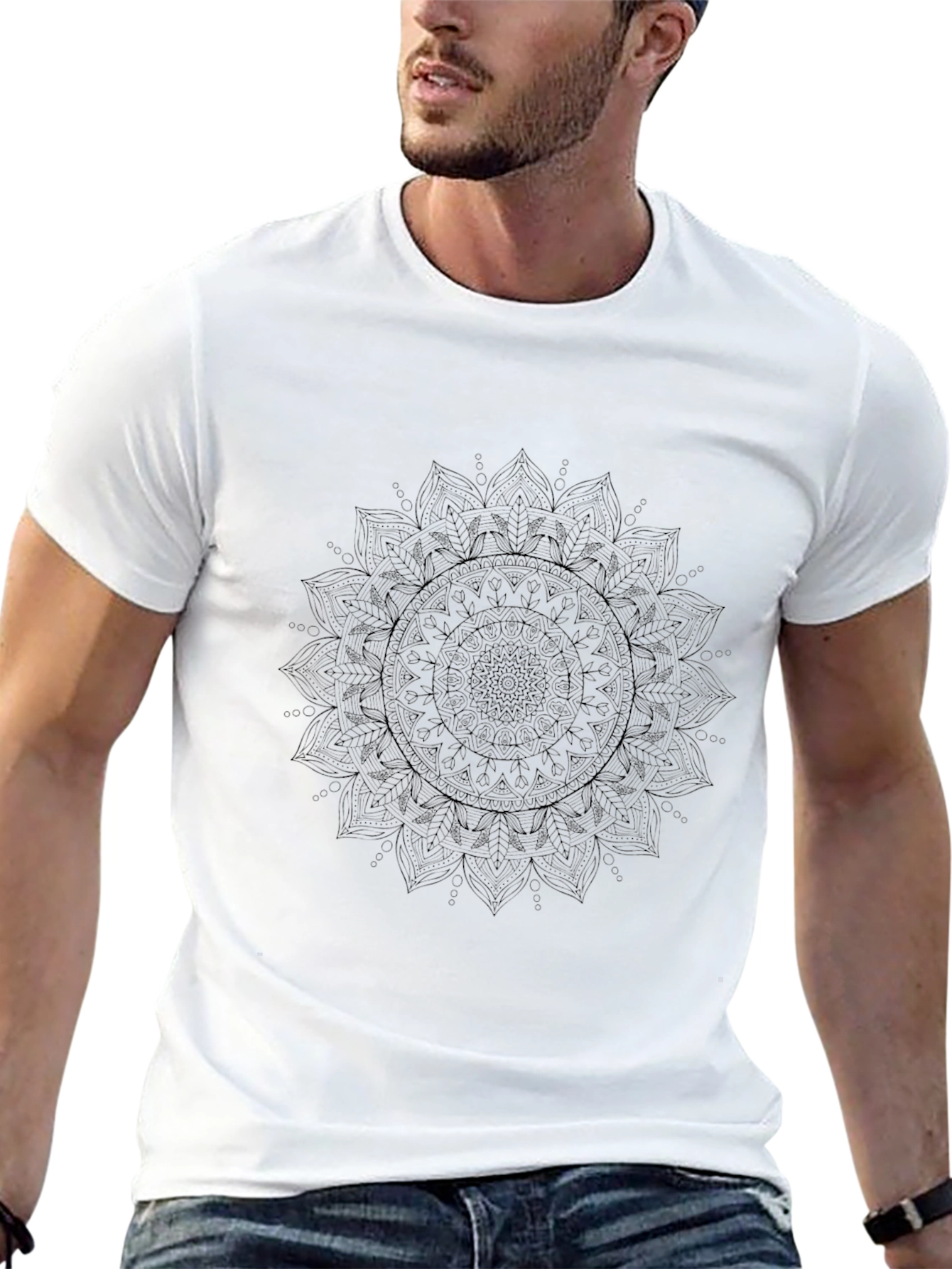 Black Mandala Graphic T-Shirt