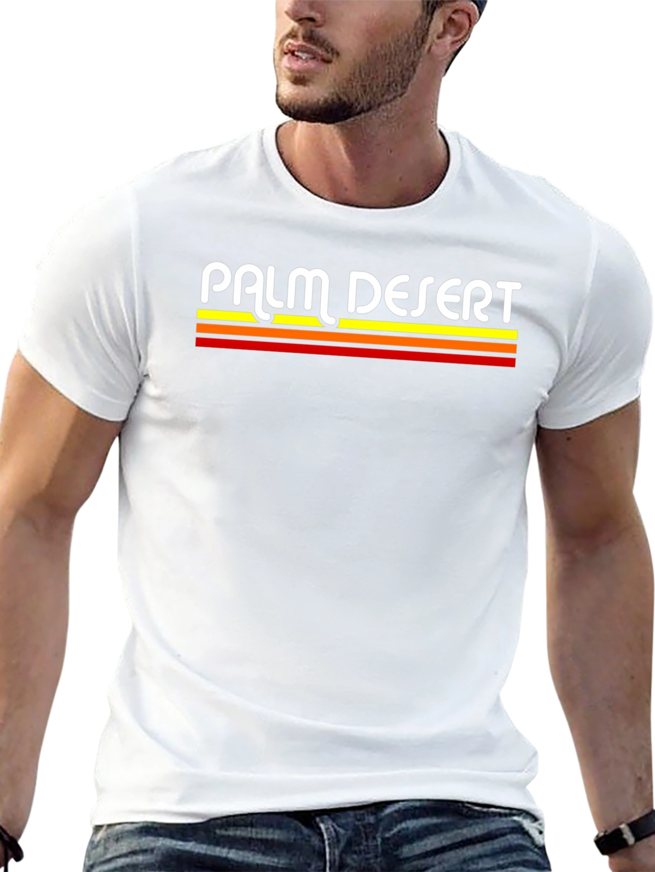 Palm Desert Retro Striped T-Shirt