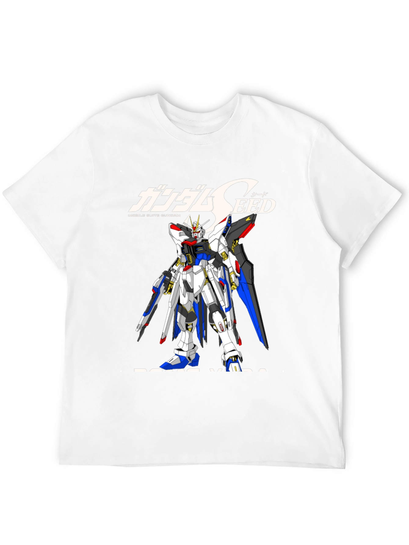 Gundam Seed Black T-Shirt - Anime Robot Design