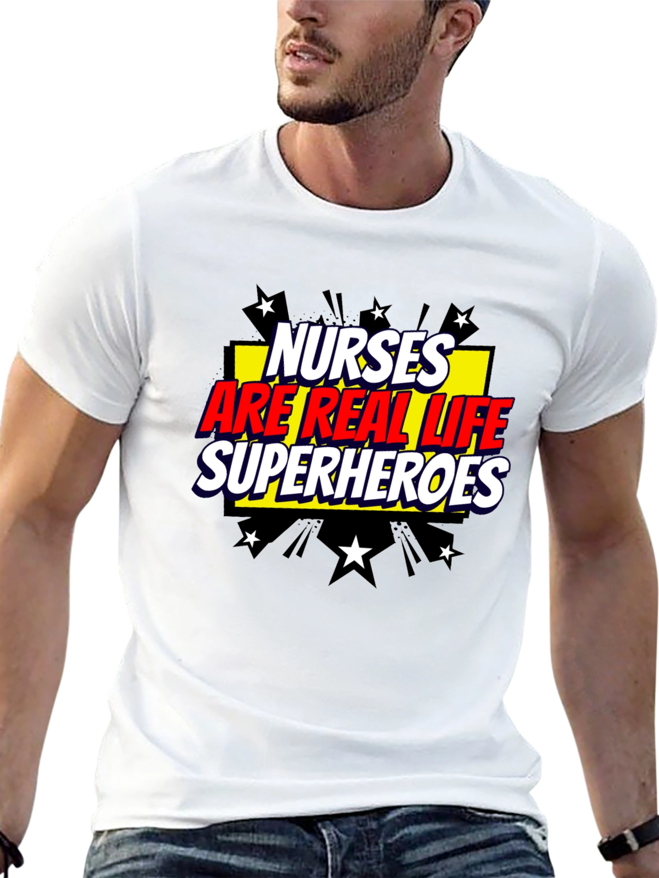 Nurses Are Real Life Superheroes Graphic Tee