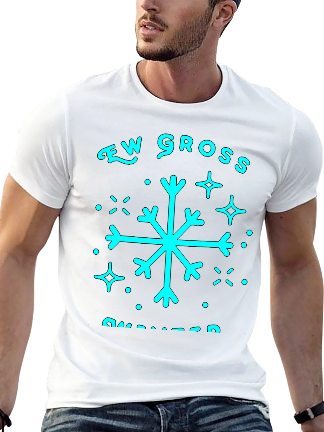 Snow Gross T-Shirt - Black Crewneck Tee
