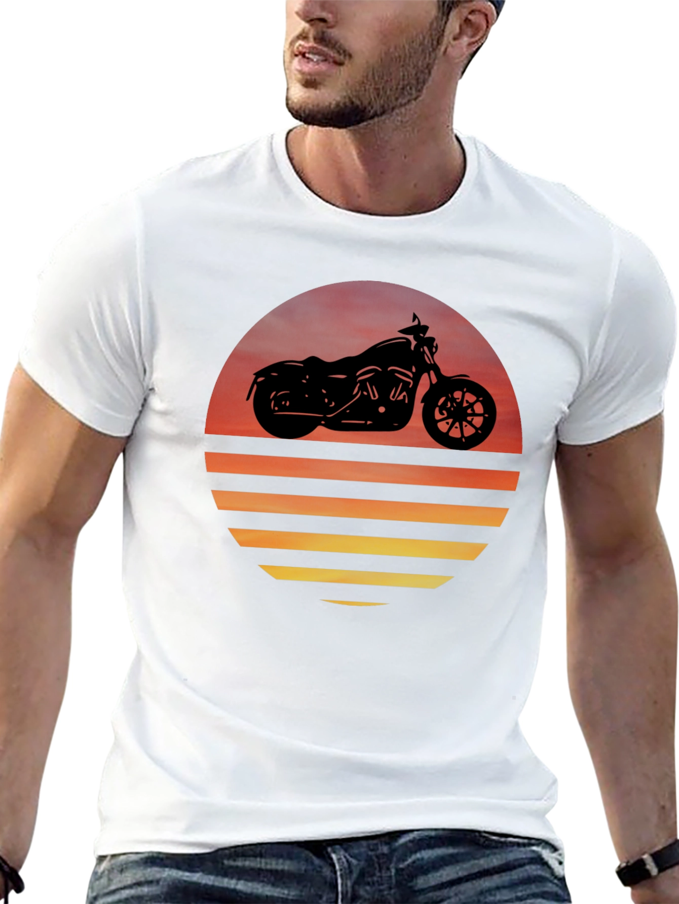 Sunset Motorcycle Graphic Tee - Riders Dream
