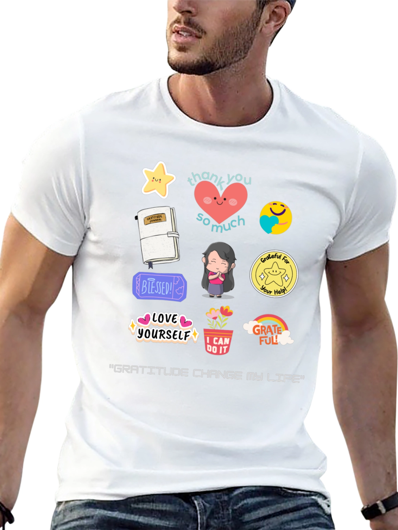 Gratitude Graphic T-Shirt - Inspirational Design