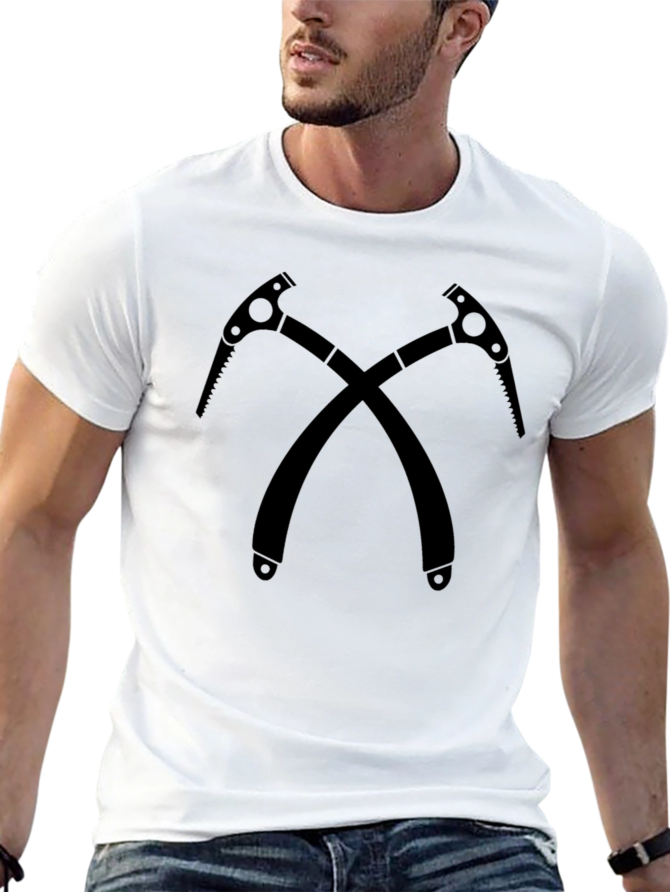 Crossed Ice Axes Black T-Shirt