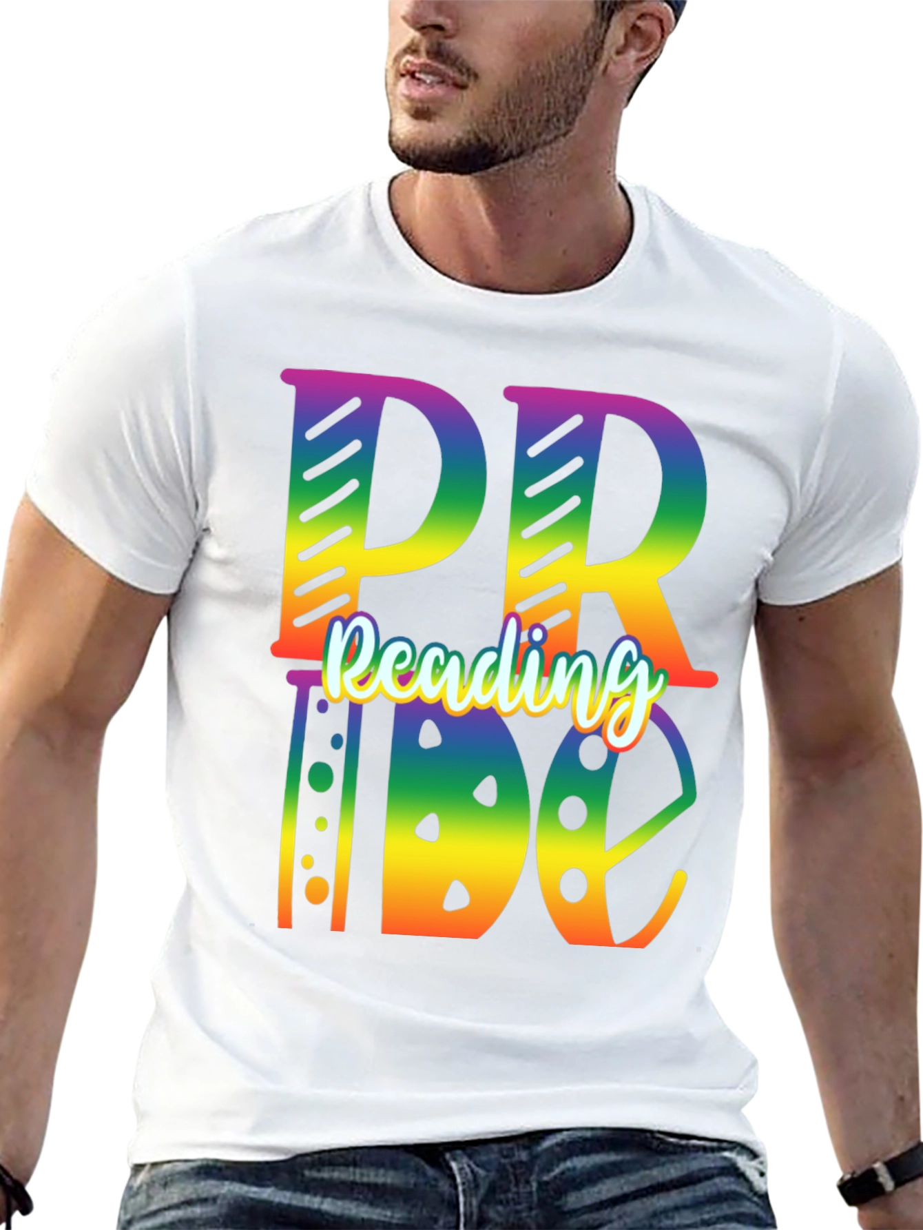 Reading Pride Rainbow Graphic T-Shirt