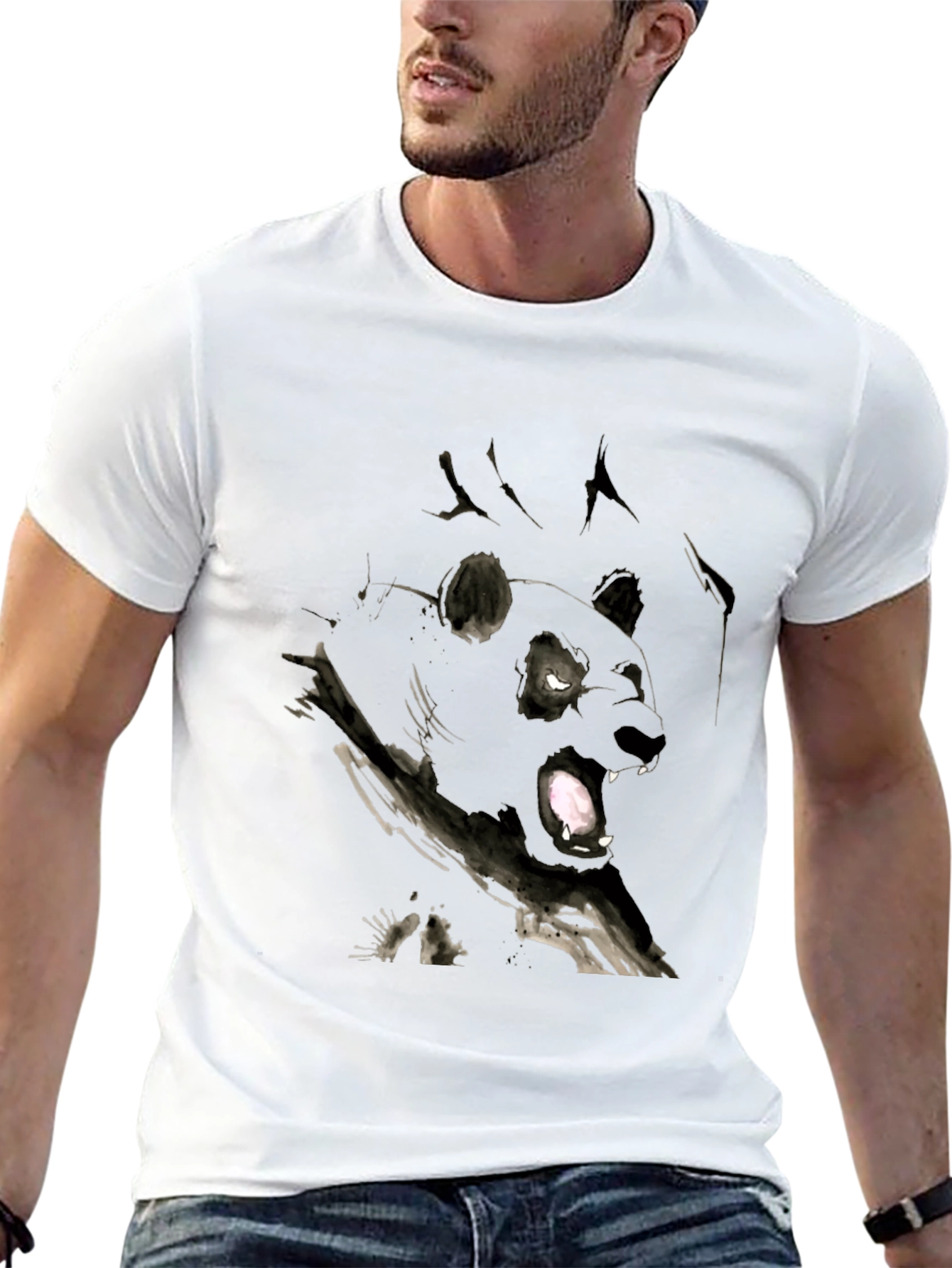 Black Panther Ink T-Shirt - Artistic Graphic Tee