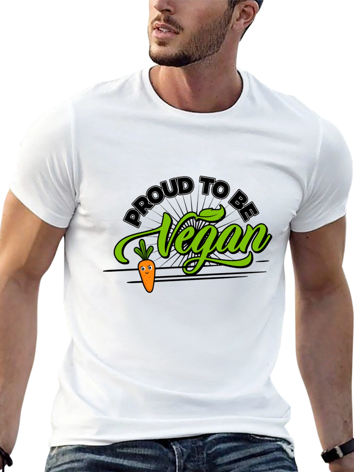 Proud To Be Vegan Graphic Tee - Black