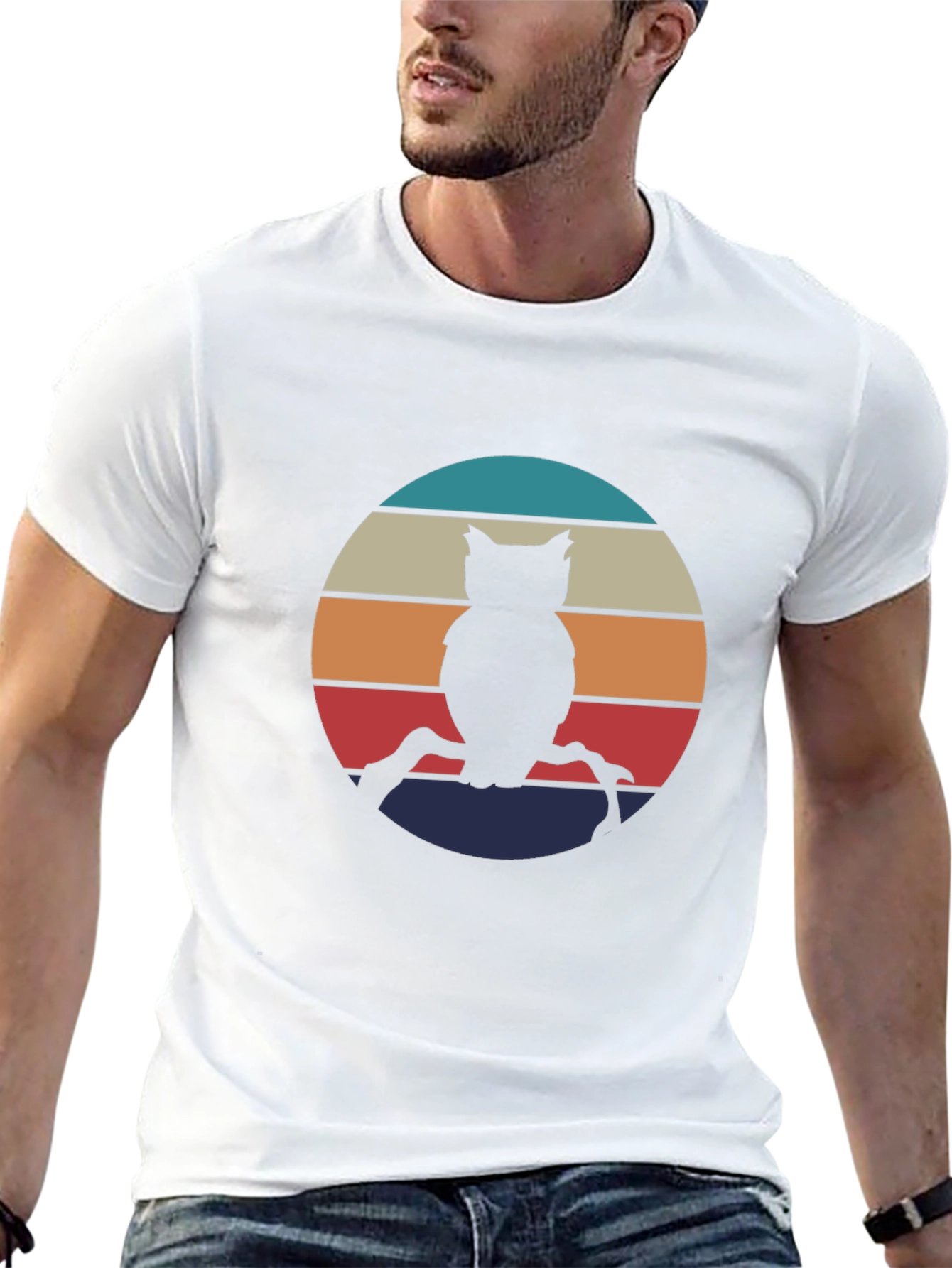 Retro Owl Silhouette Graphic Tee