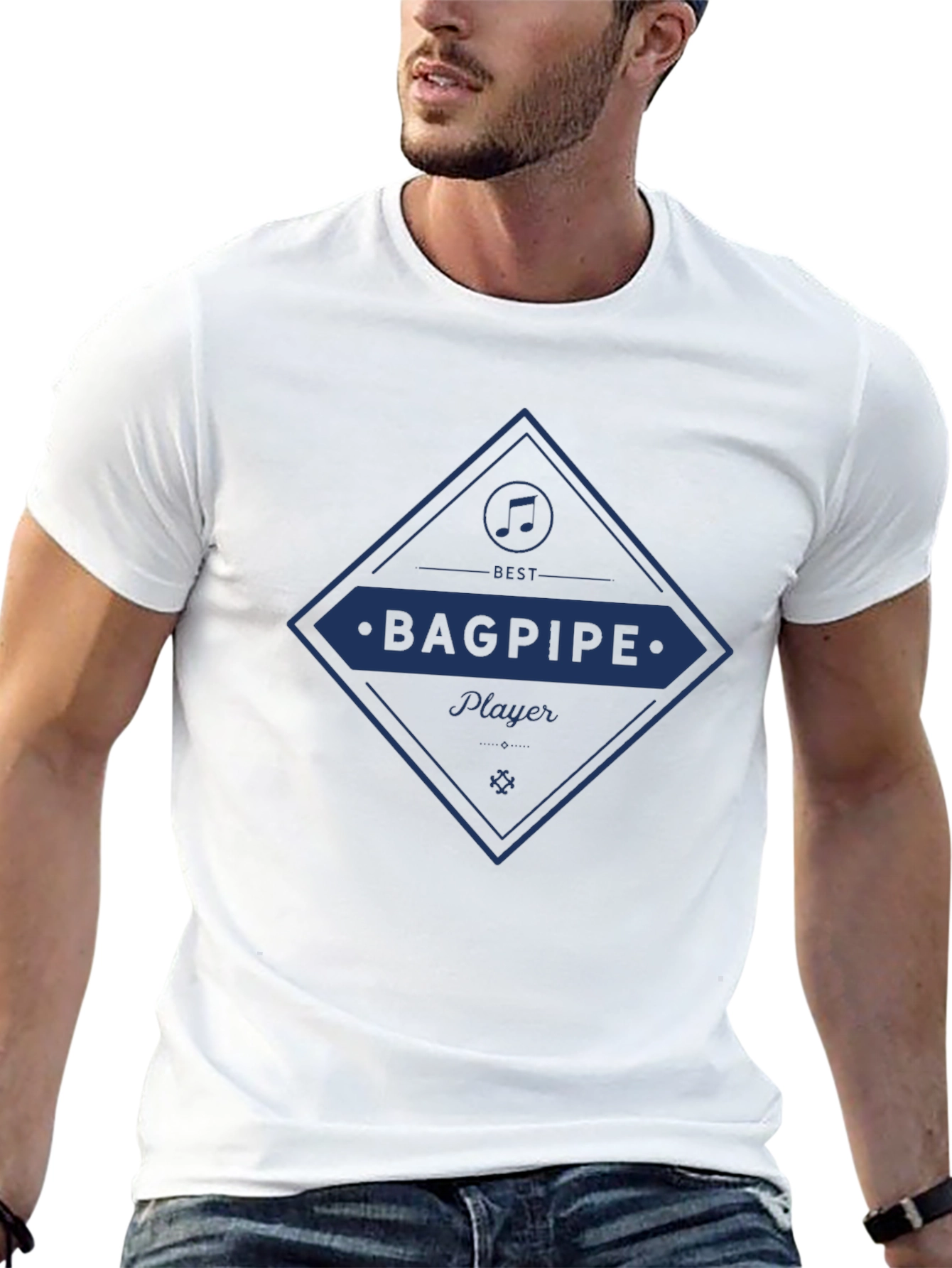 Best Bagpipe Player Graphic Tee - Black