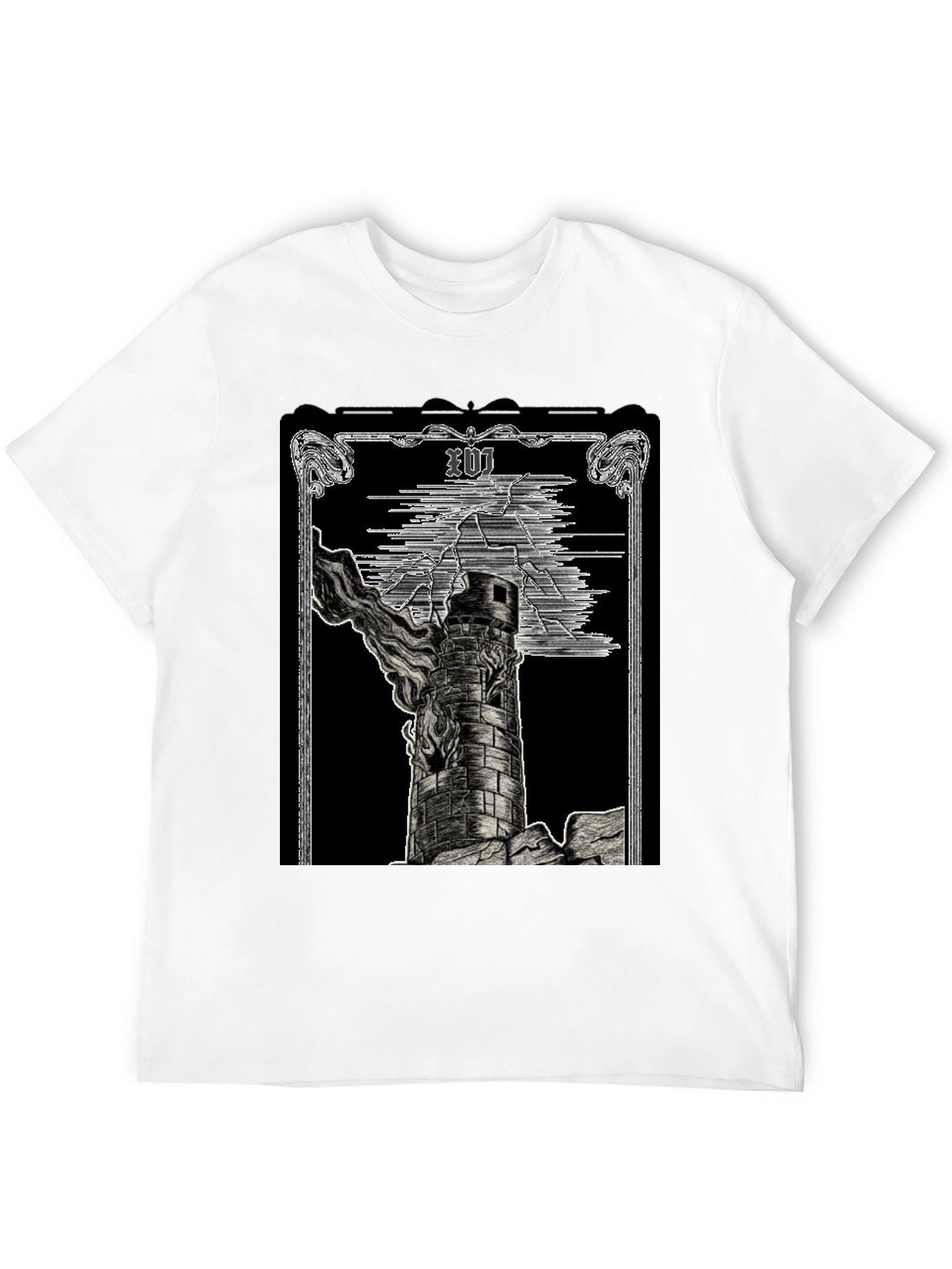 The Tower Tarot Card Graphic T-Shirt