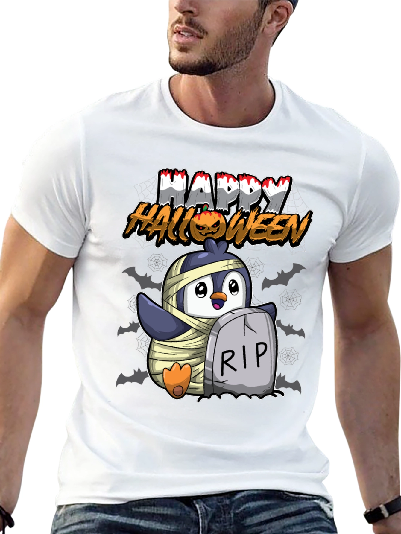 Penguin Mummy Halloween T-Shirt - Unisex