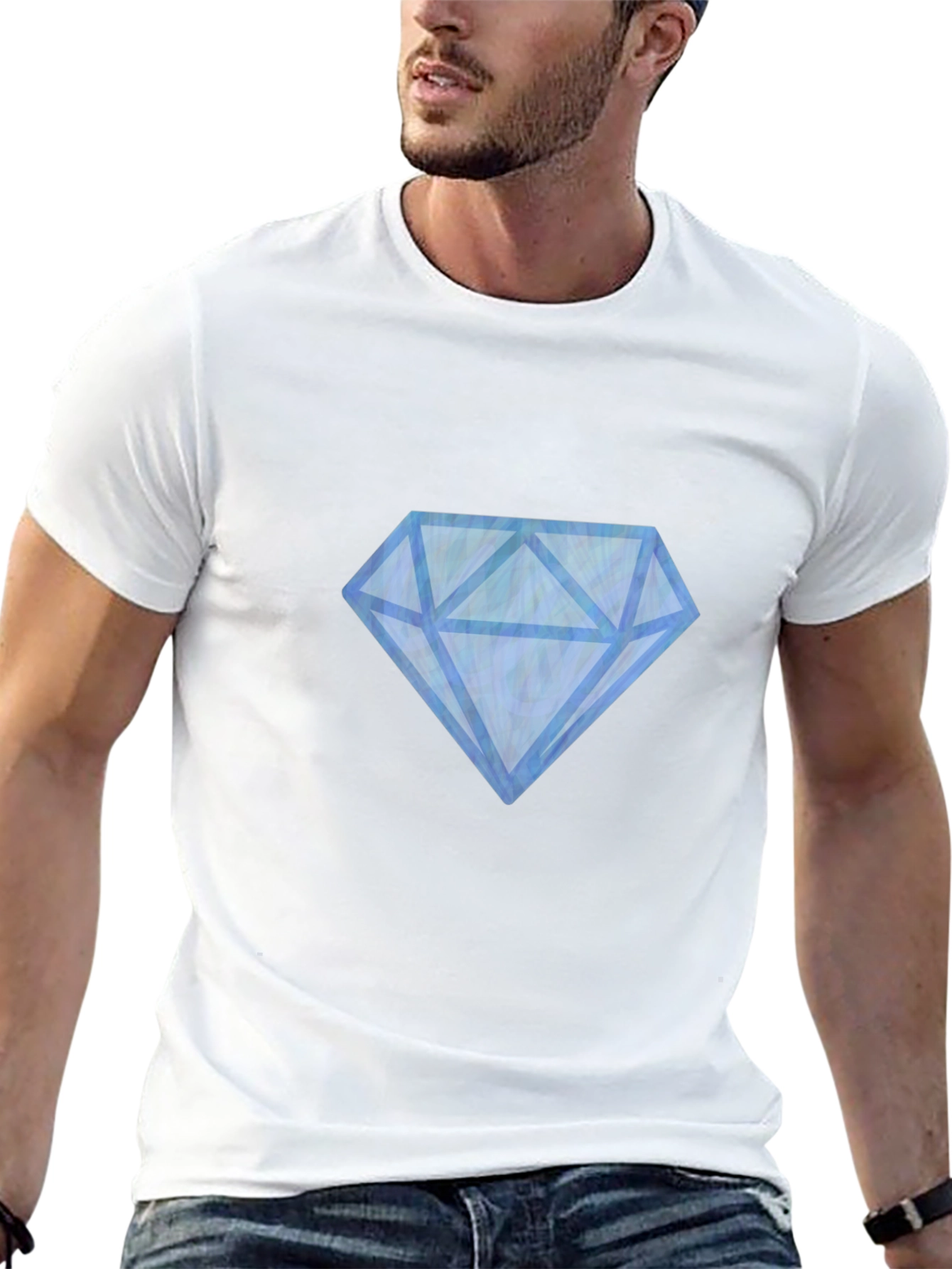 Mens Black Diamond Graphic Tee - Casual Style
