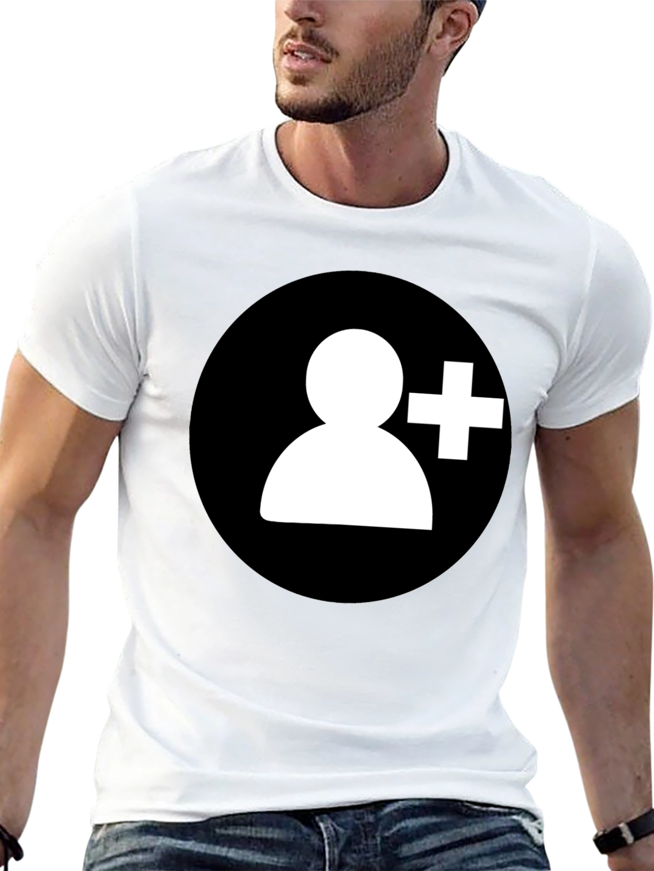 Add Contact Black T-Shirt