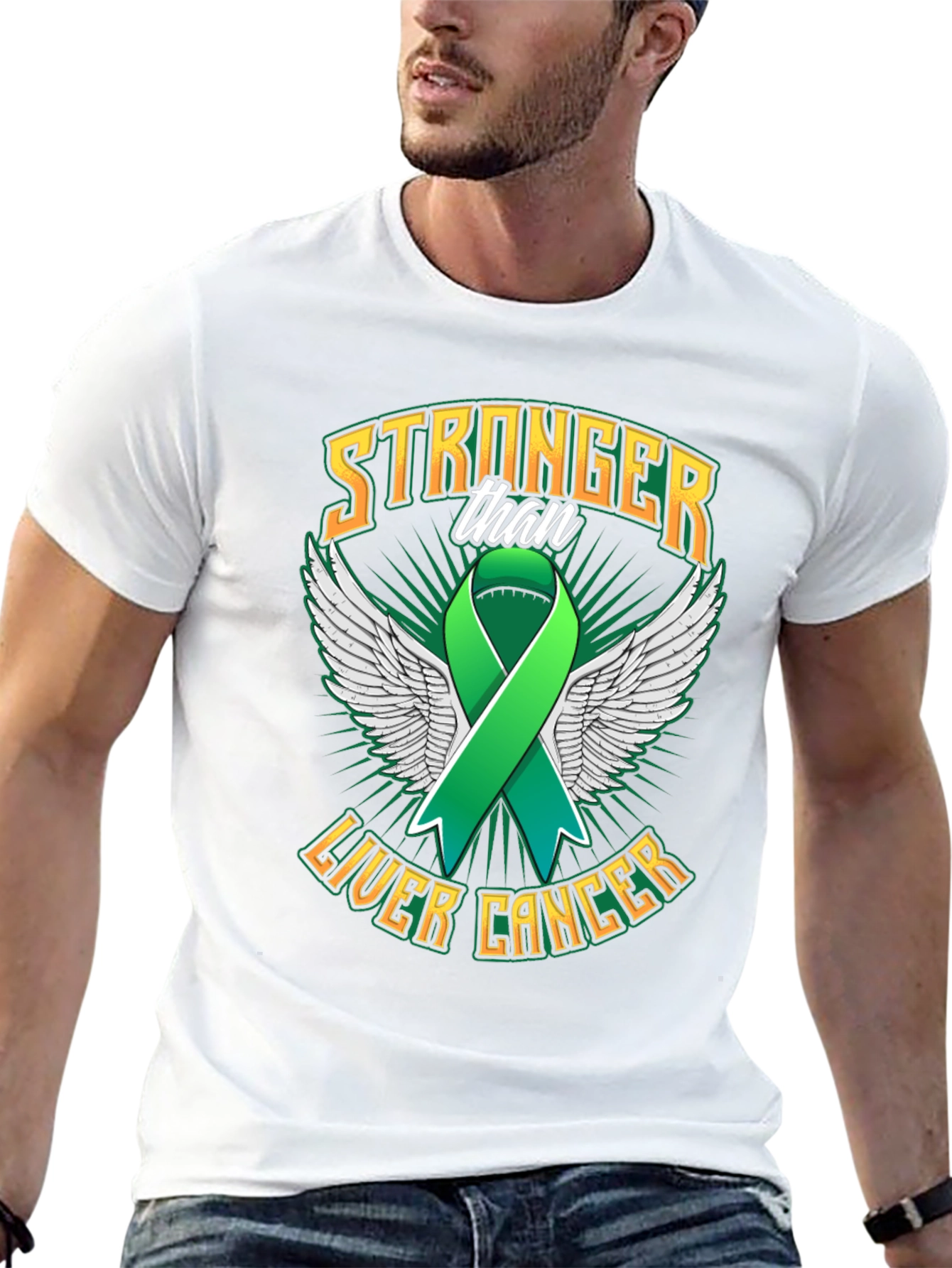 Stronger Than Liver Cancer Ribbon T-Shirt