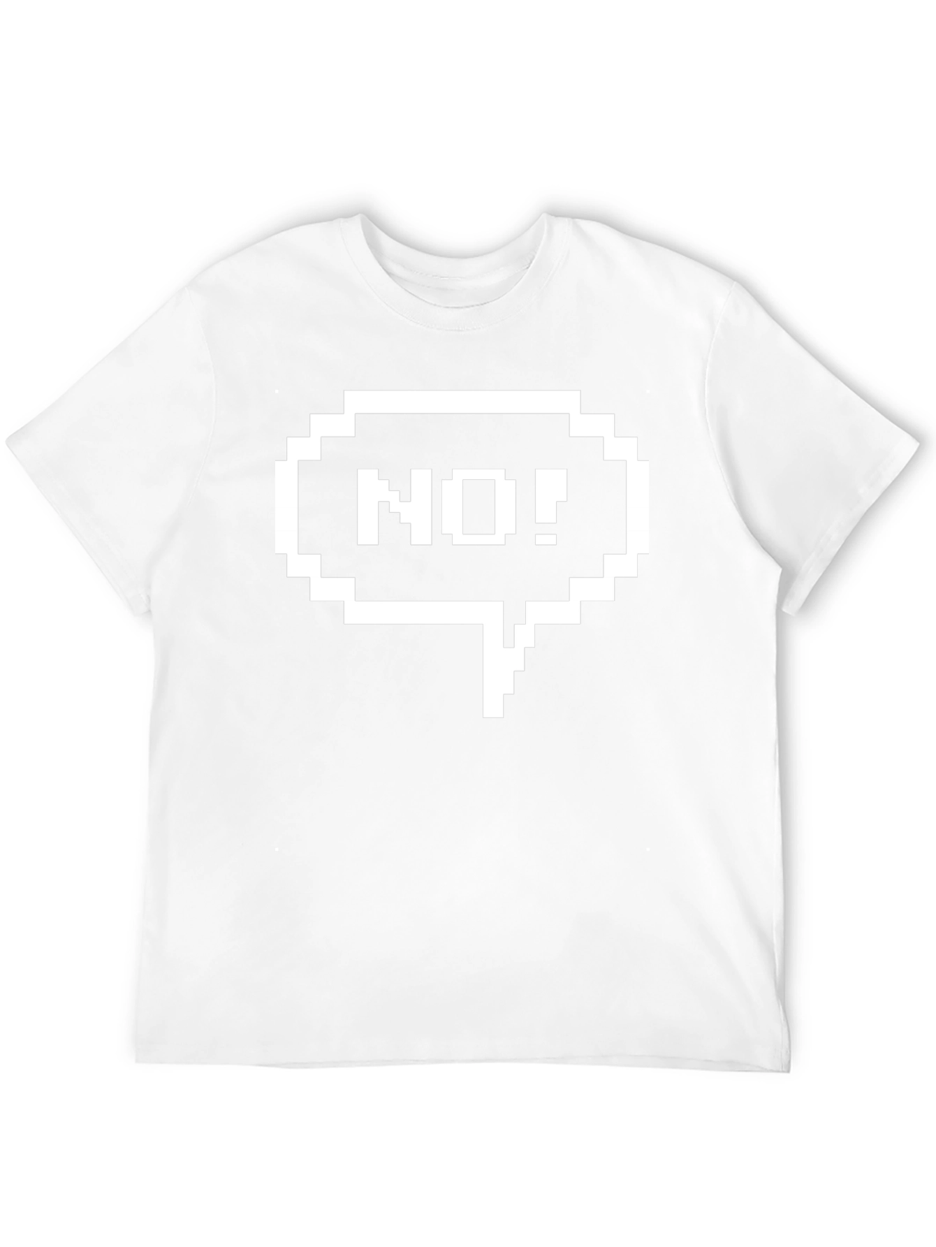 Pixelated No! T-Shirt - Black Novelty Tee