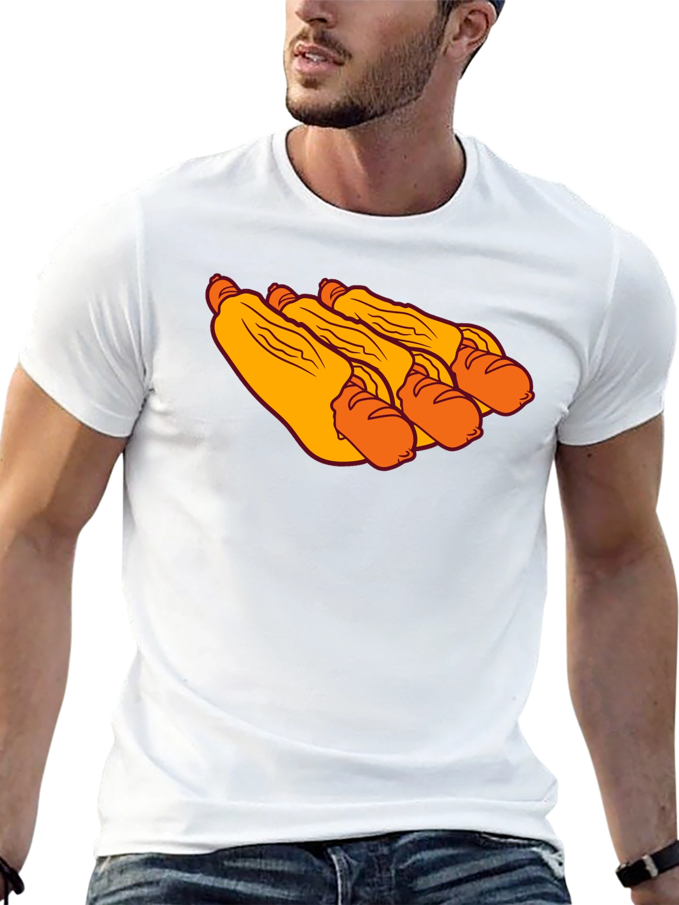 Hot Dog Graphic Tee - Foodie T-Shirt