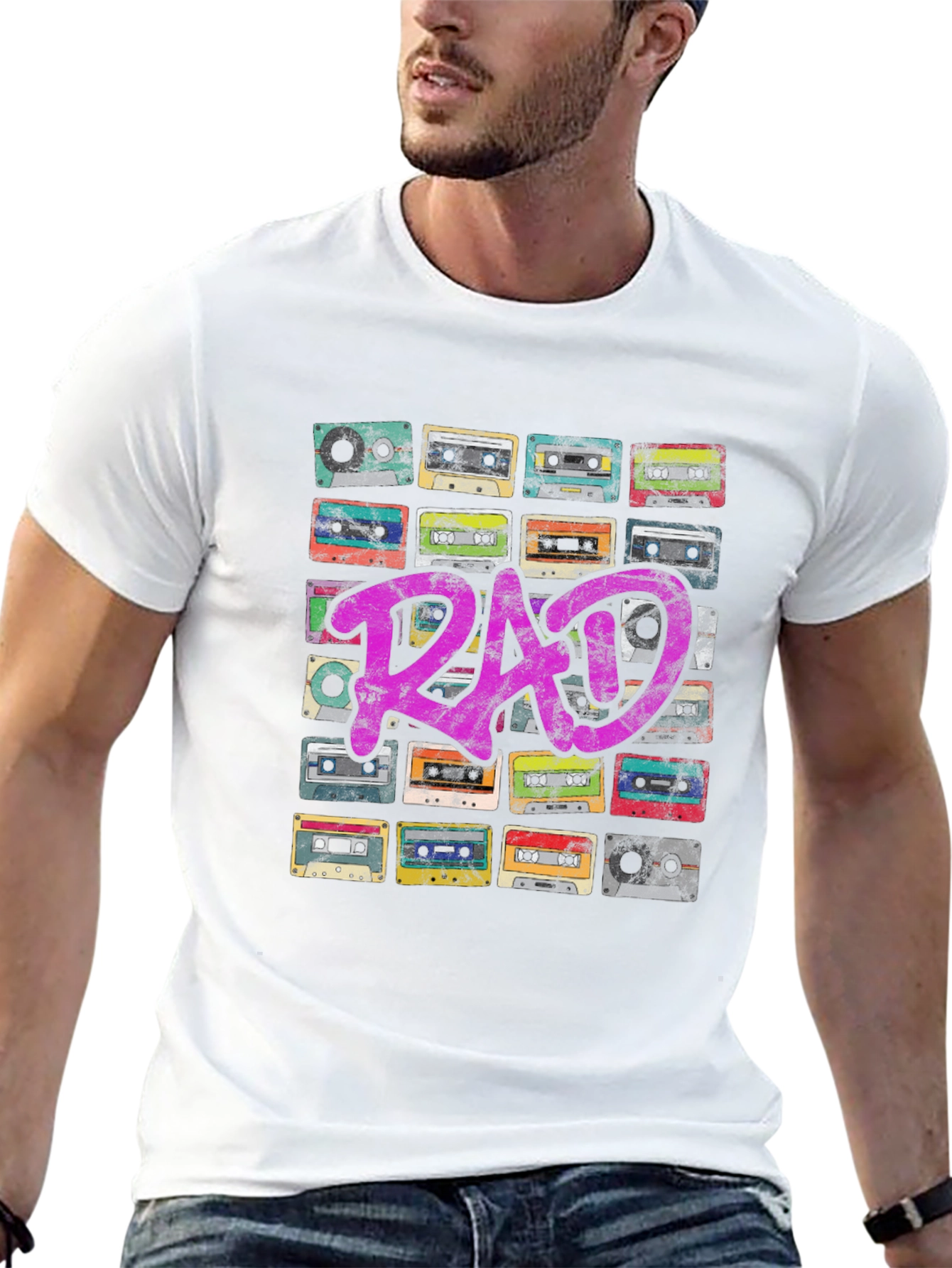 Rad Cassette Tape Graphic Tee - Retro Vibe T-Shirt