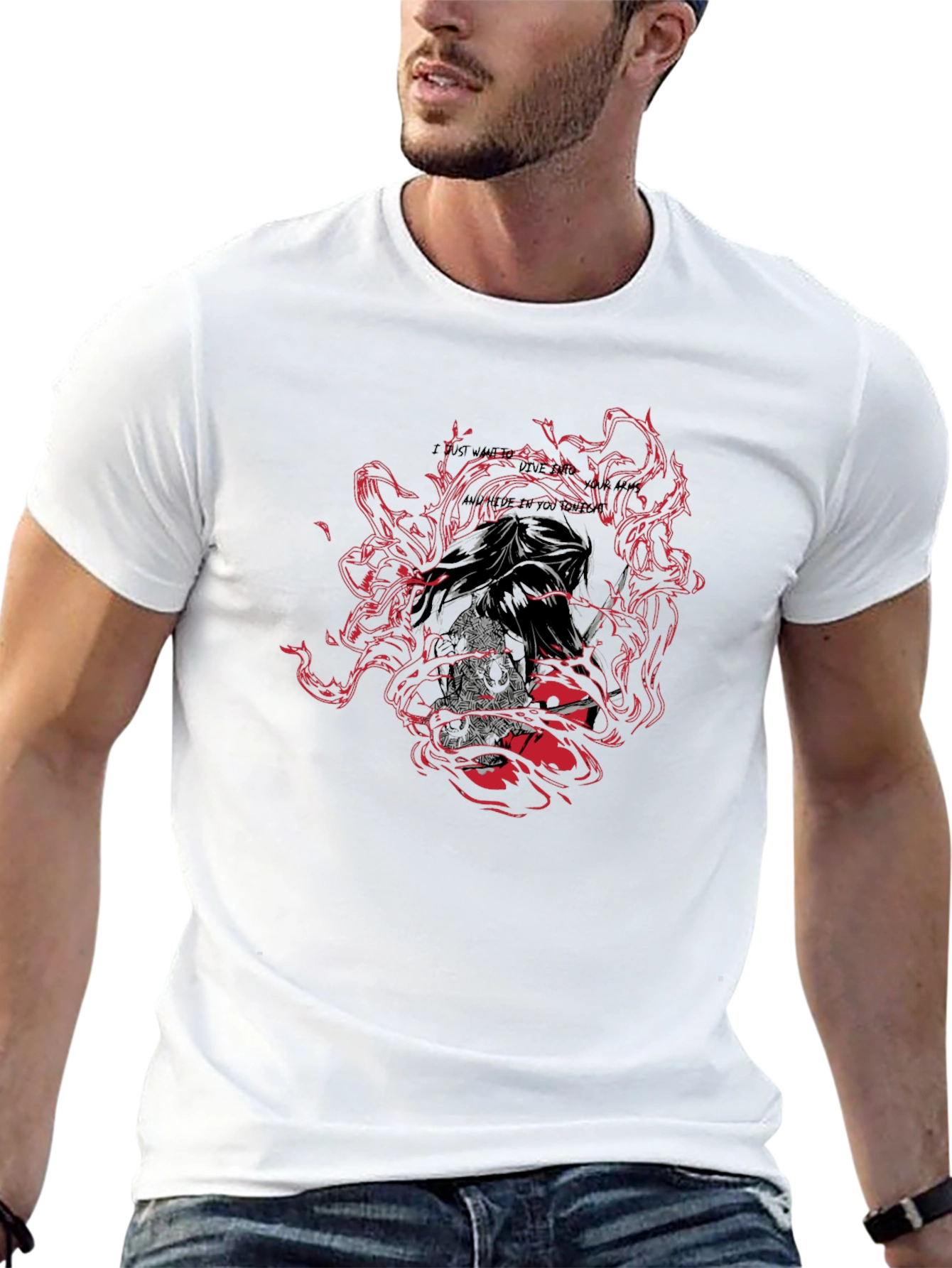 Edgy Graphic Print Black T-Shirt