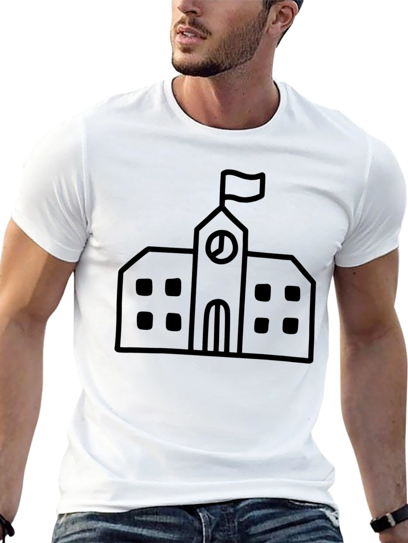 Black School Building T-Shirt