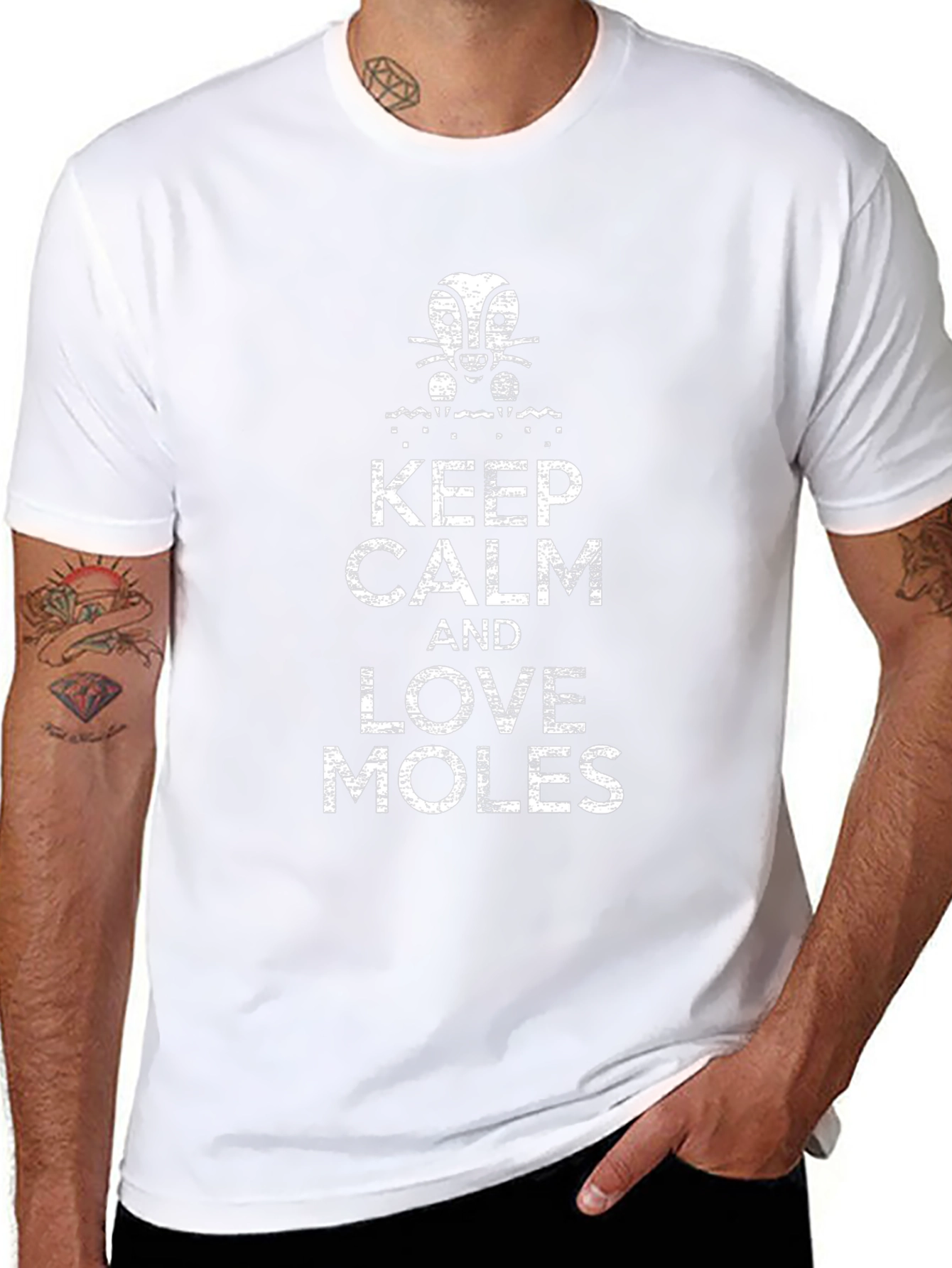 Keep Calm and Love Moles Graphic T-Shirt