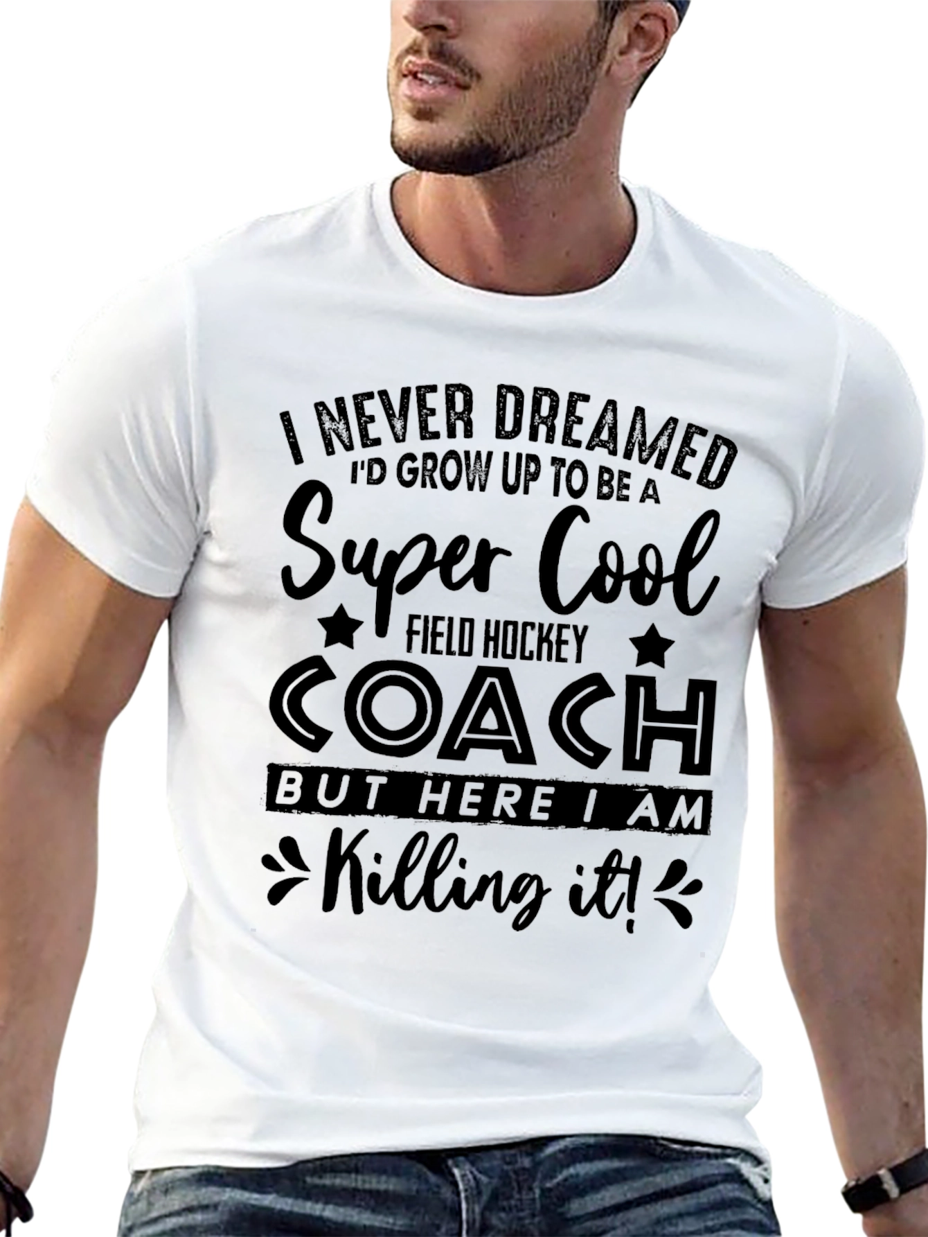 Super Cool Field Hockey Coach Graphic T-Shirt