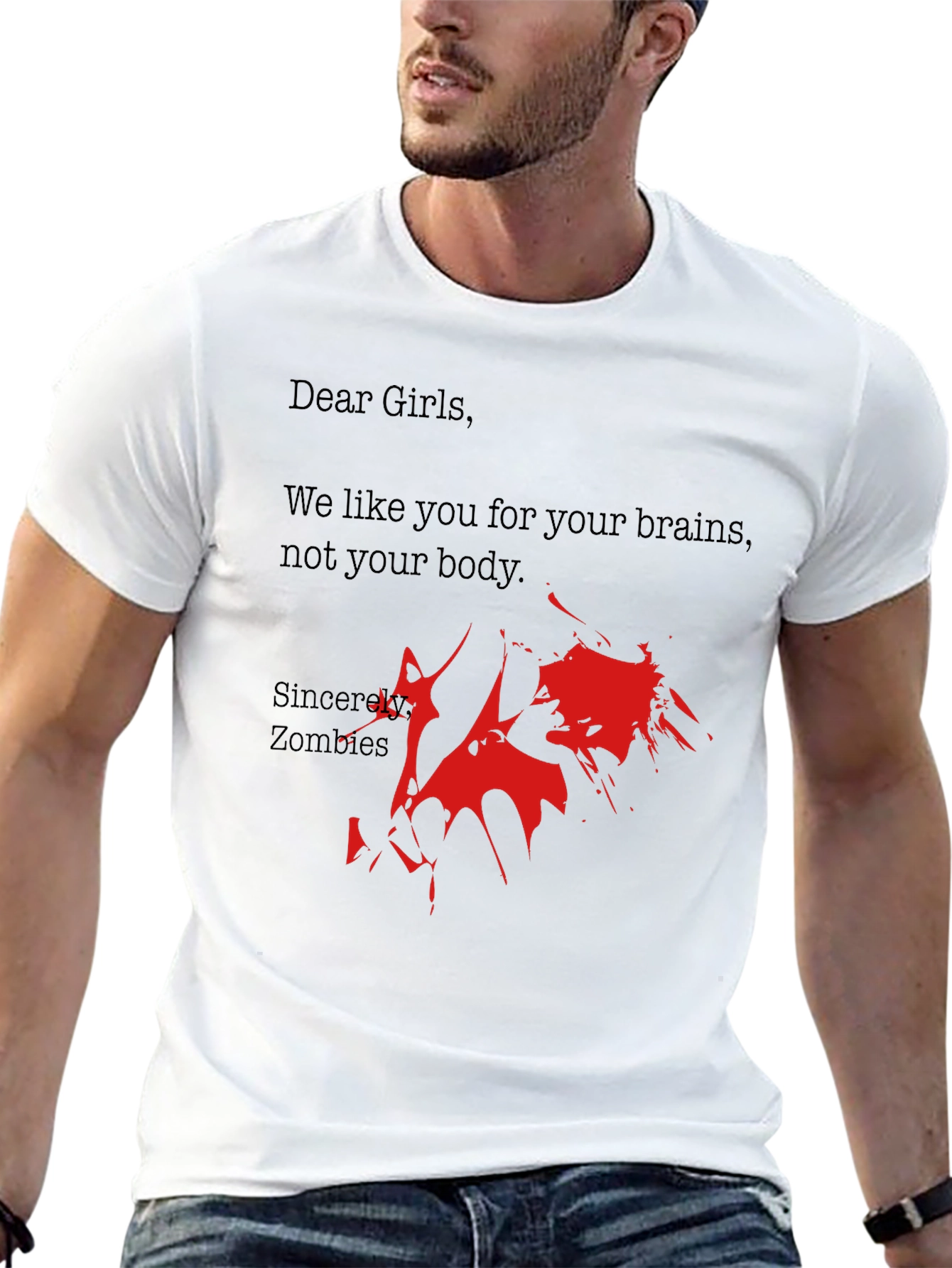Zombie Brains T-Shirt - Funny Zombie Gift