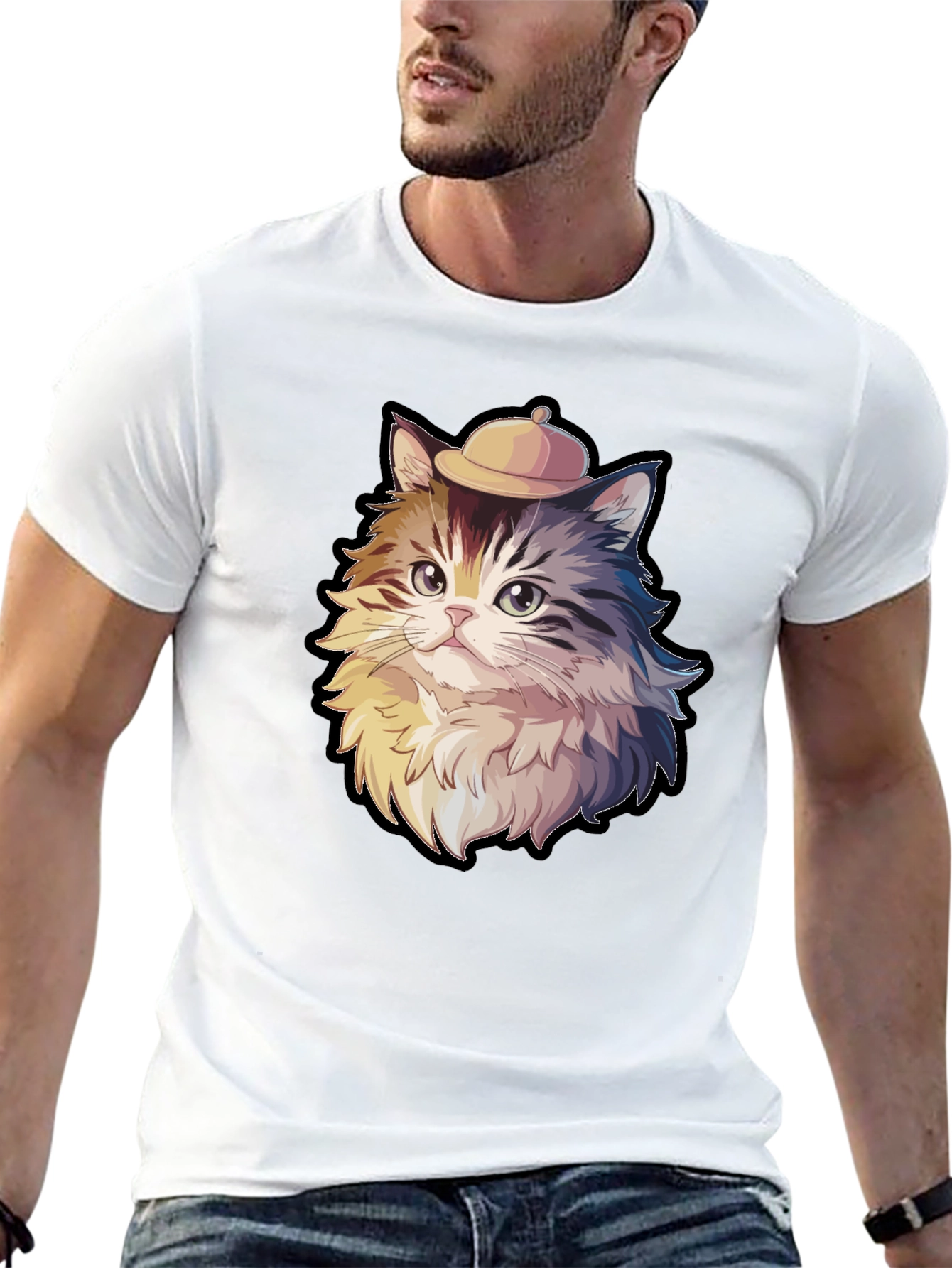Cat in Hat Graphic Tee