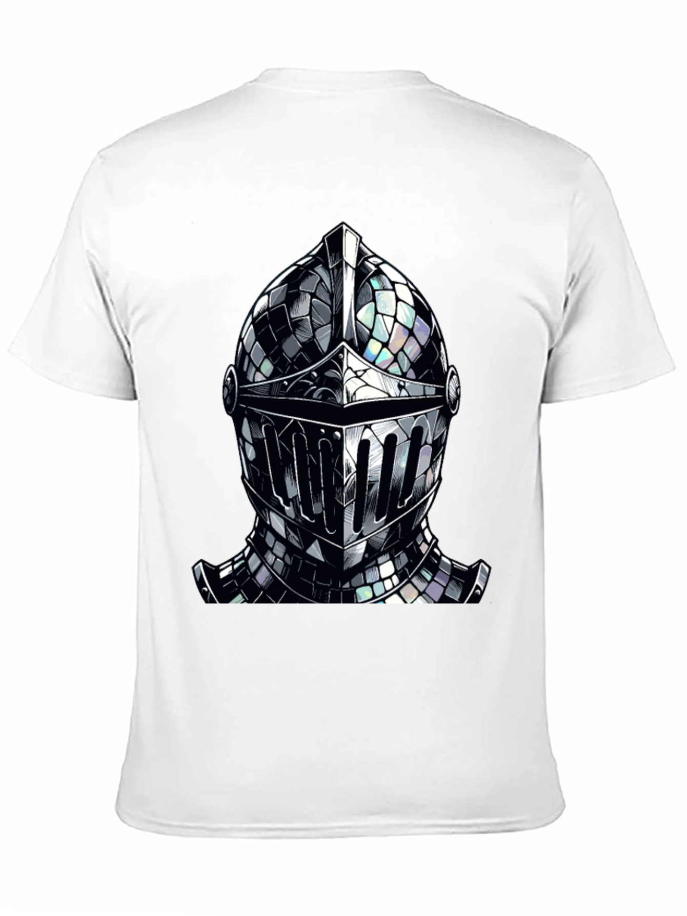 Knight Helmet Graphic Tee - Medieval Armor Design