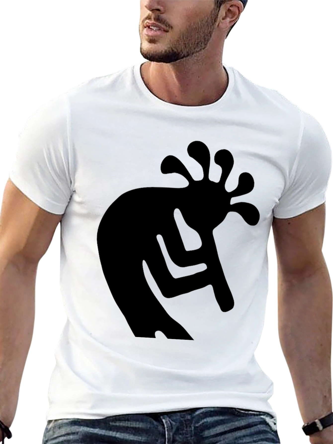 Kokopelli Graphic T-Shirt - Black Cotton Tee