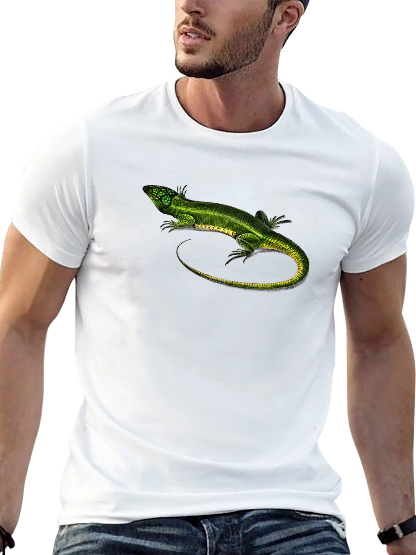 Green Lizard Graphic Tee - Nature Lovers Apparel