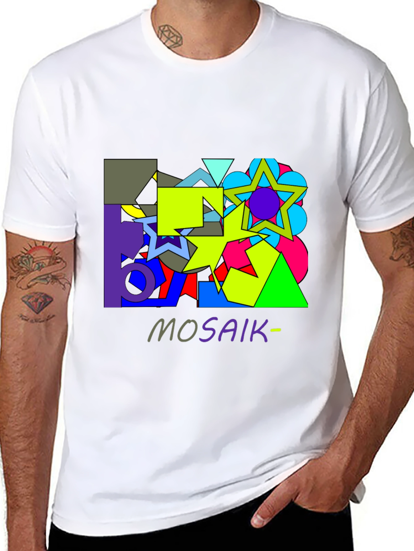 Abstract Geometric Mosaic Graphic T-Shirt - Unisex