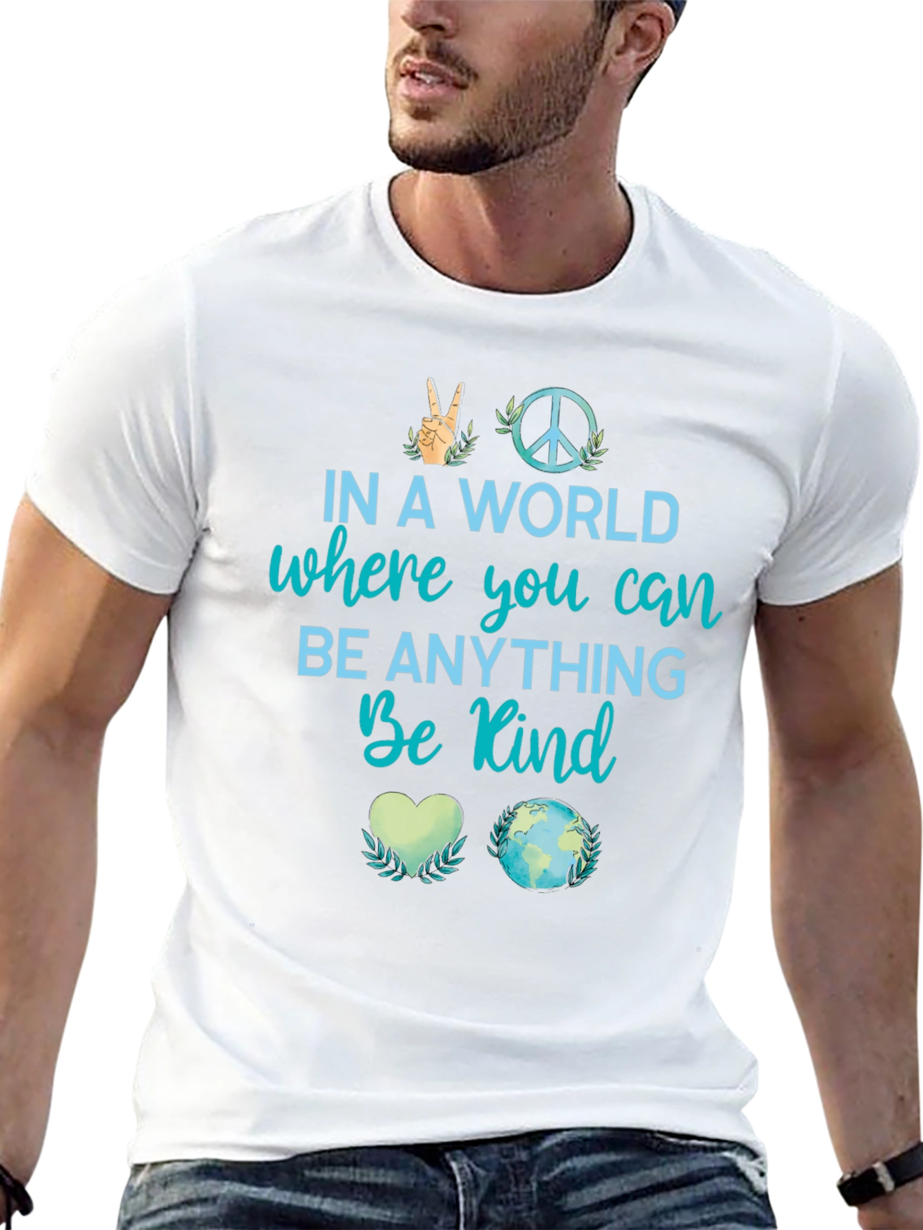 Be Kind Graphic Tee - Peace & Love T-Shirt